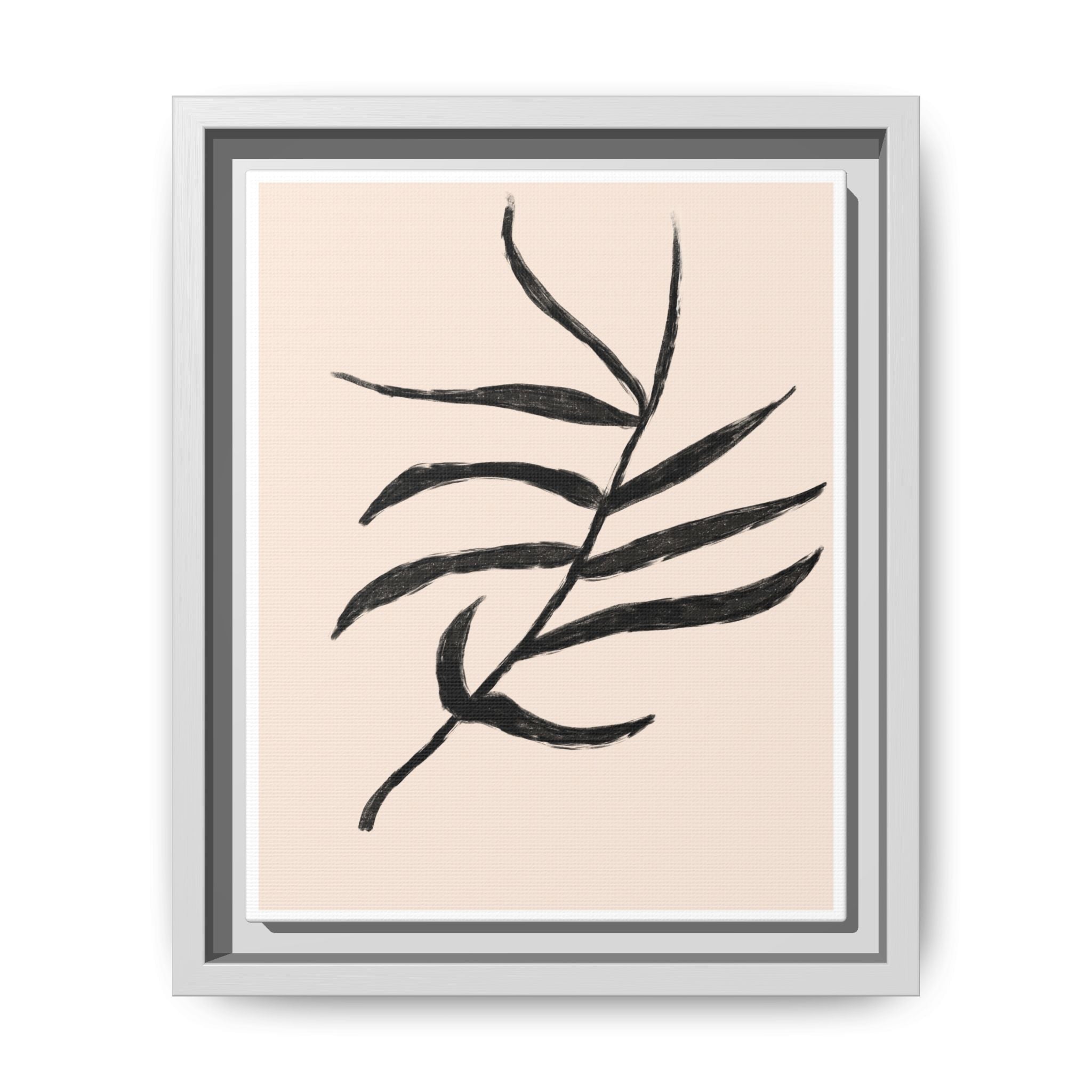 Ebony Frond Drift - Framed