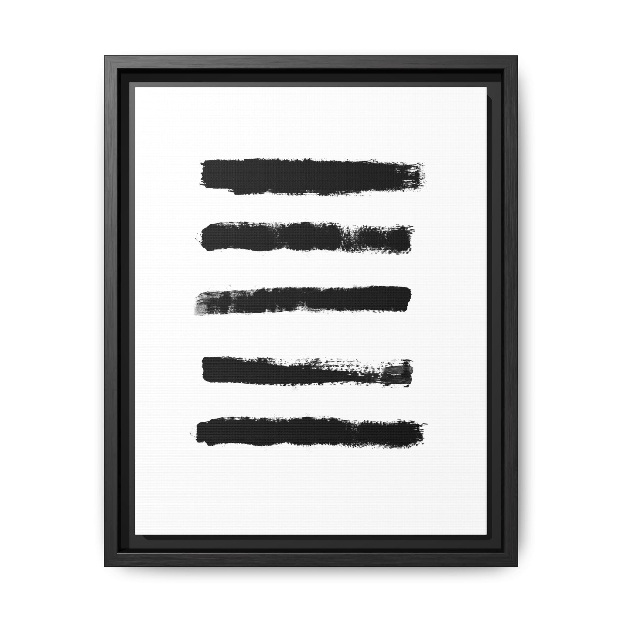 Obsidian Silence Strokes - Framed