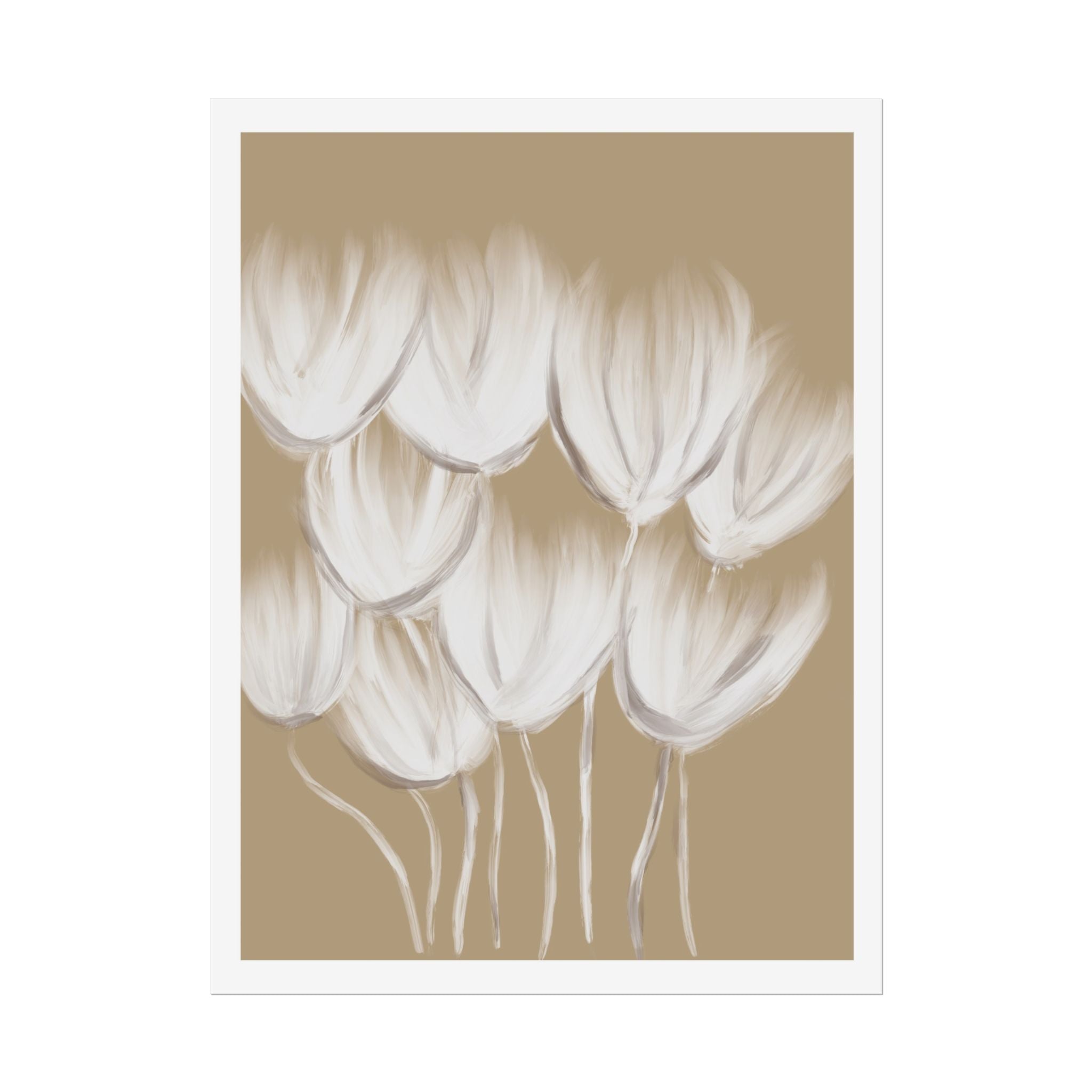 Ivory Petal Stillness - Poster