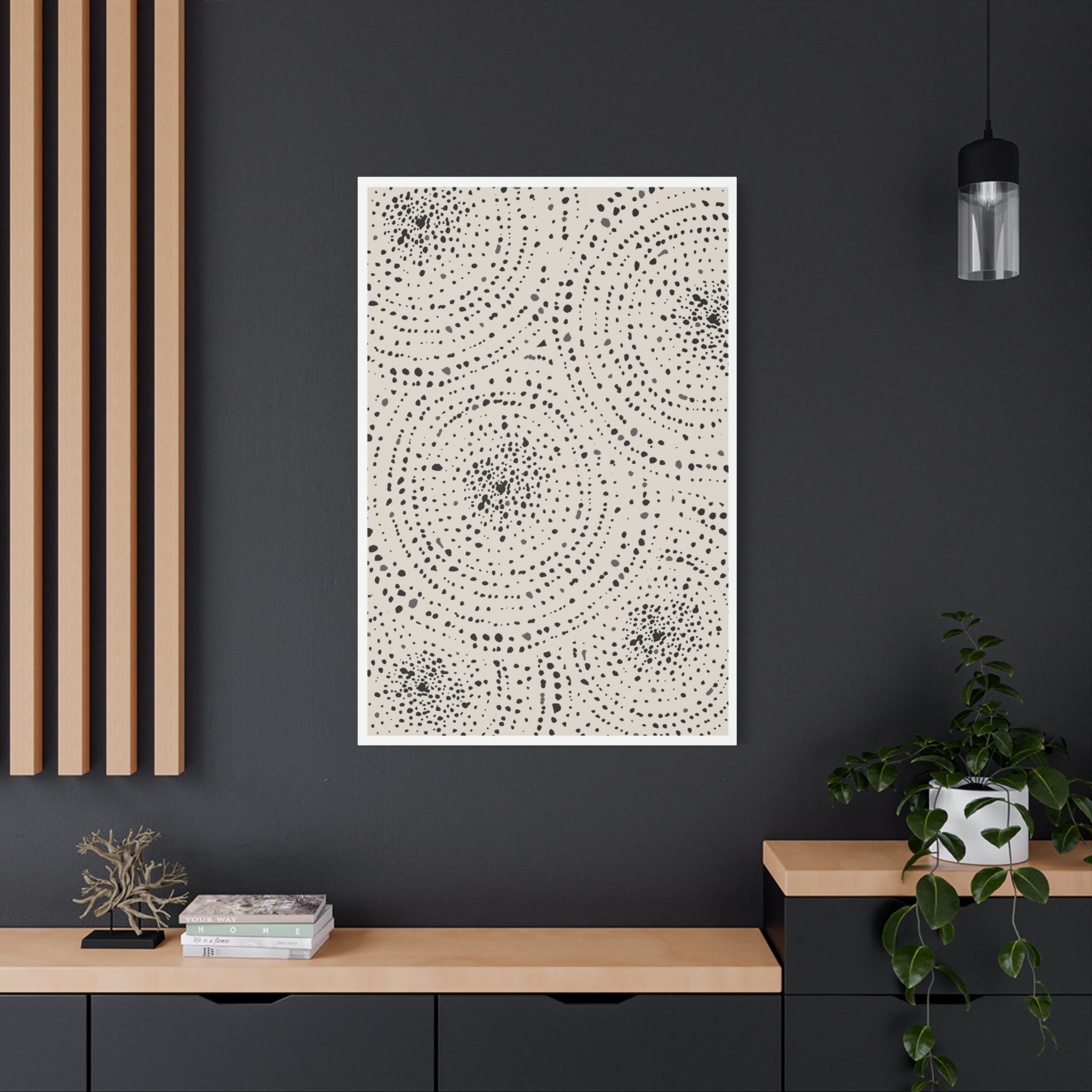 Celestial Pebble Drift Patterns - Canvas