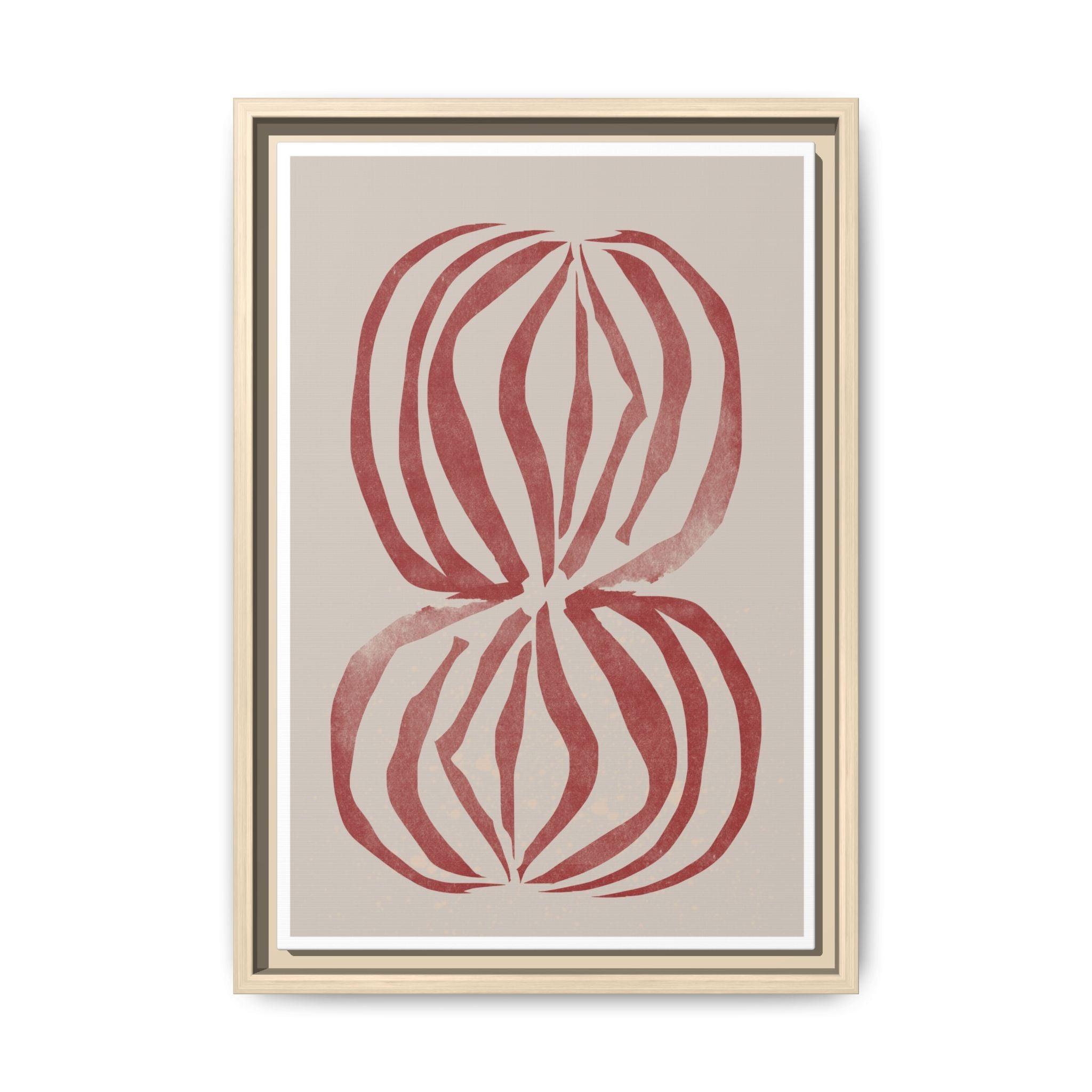 Crimson Petal Echoes - Framed