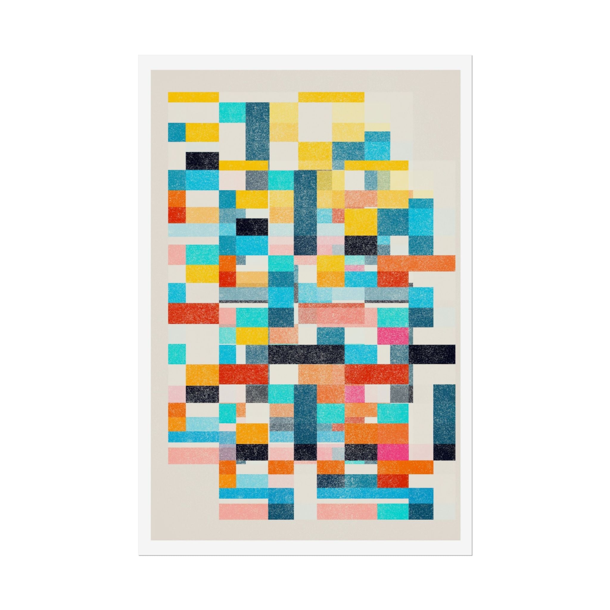 Chromatic Grid Reverie - Poster