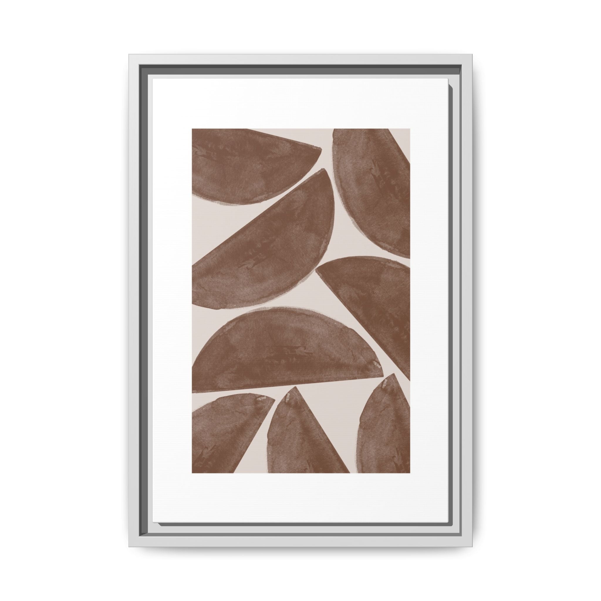 Terracotta Crescent Rhythm - Framed