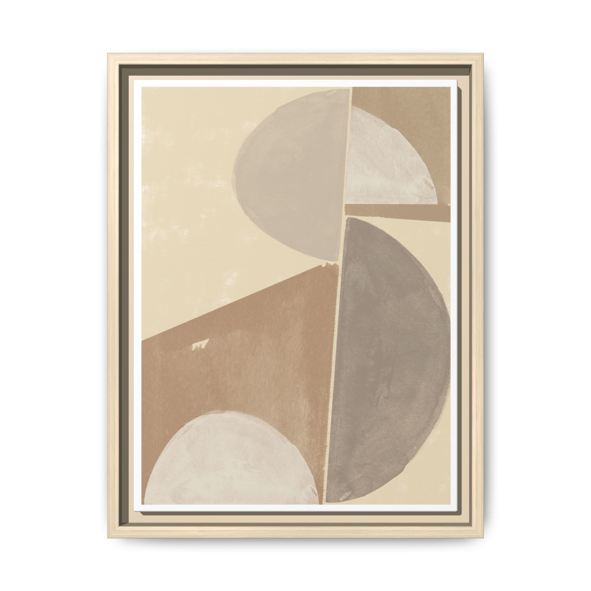 Desert Moon Geometry Echo - Framed