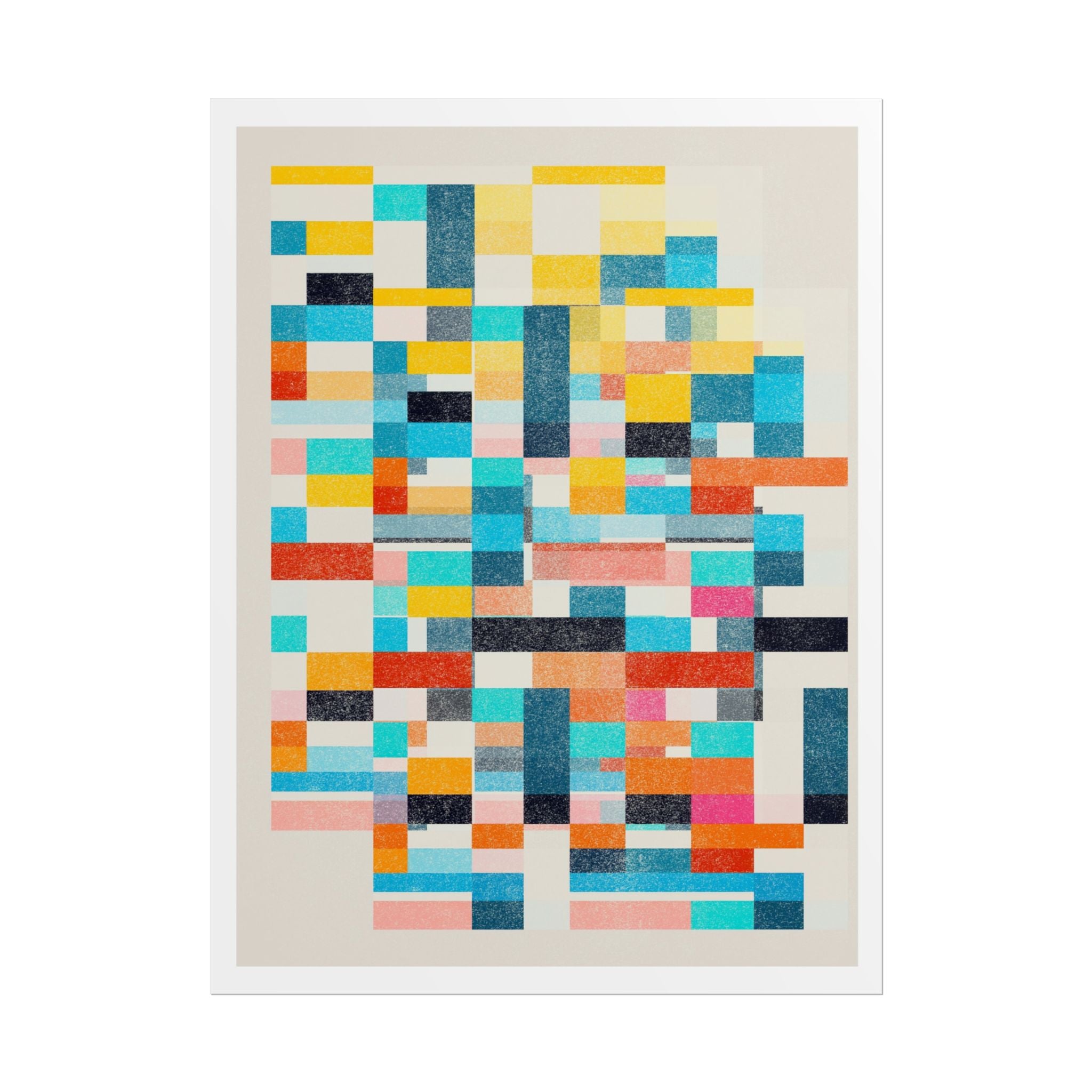 Chromatic Grid Reverie - Poster