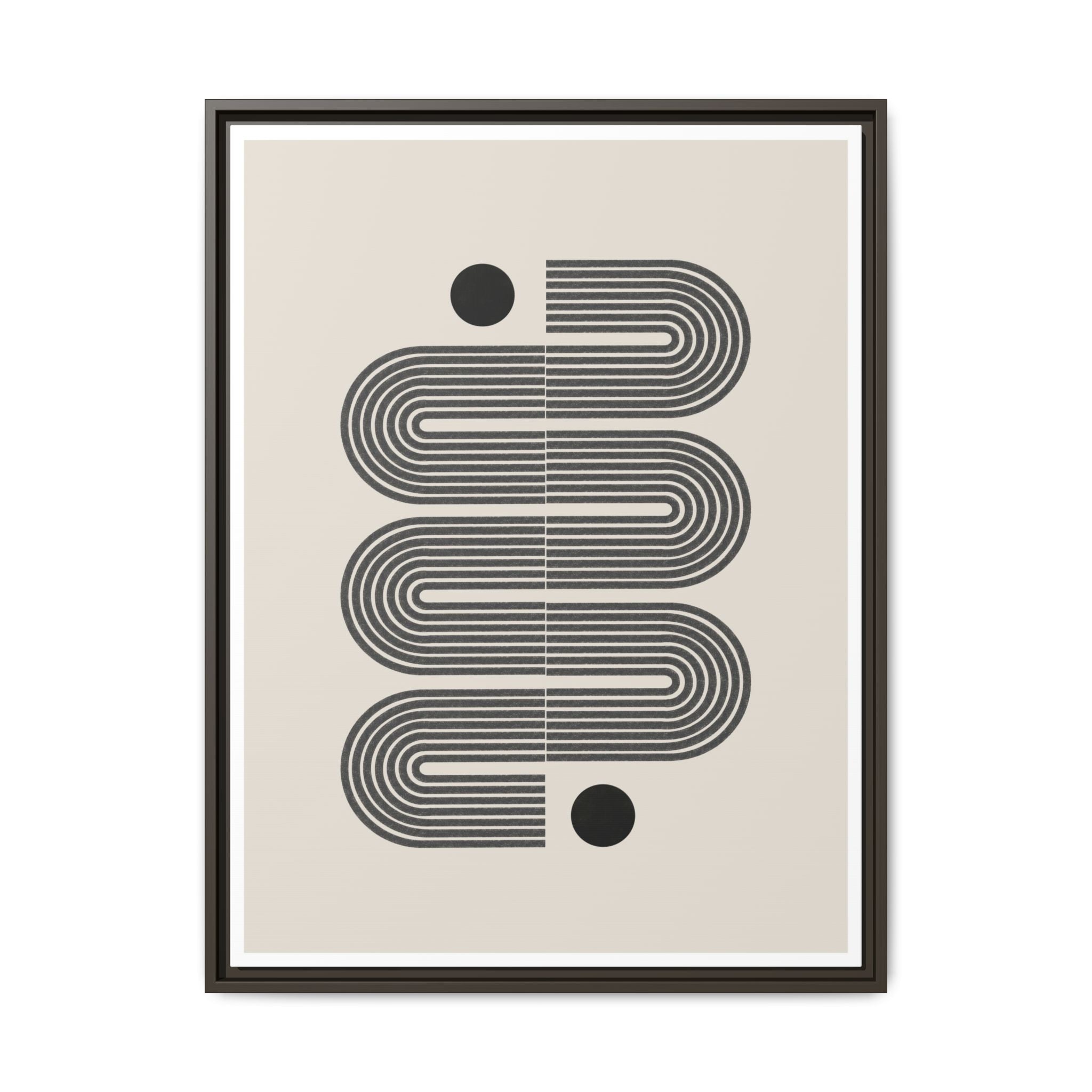 Midnight Circuit Flow - Framed