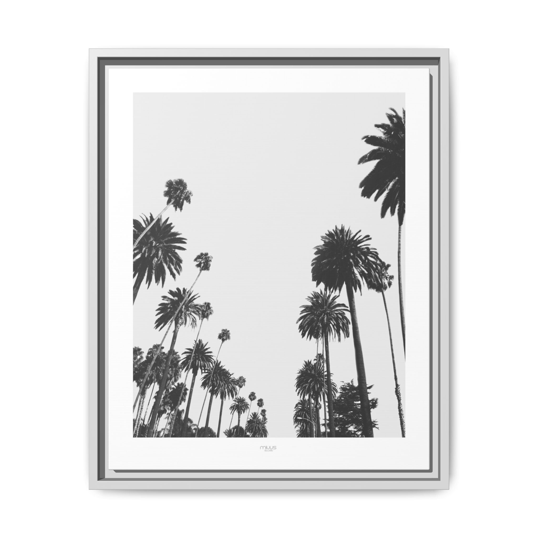 Midnight Palm Reverie - Framed