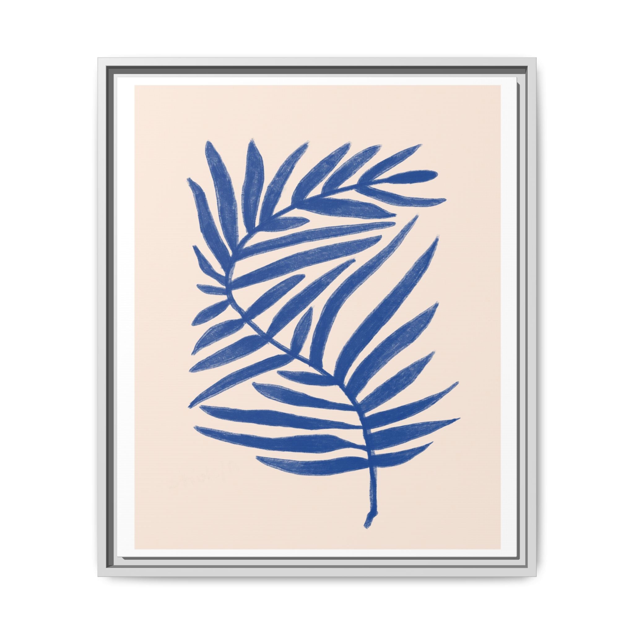 Sapphire Frond Harmony - Framed