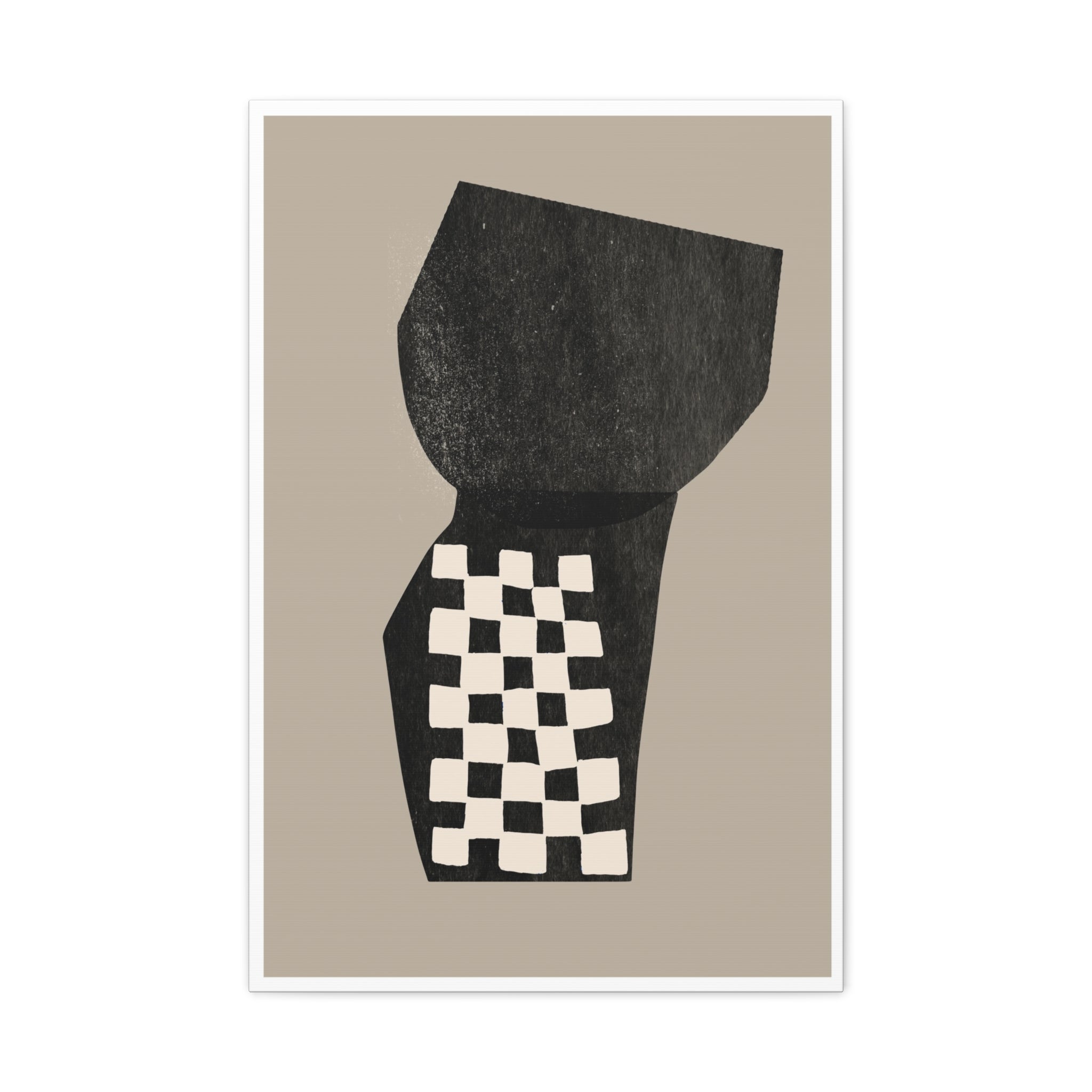 Noir Mosaic Form Balance - Canvas