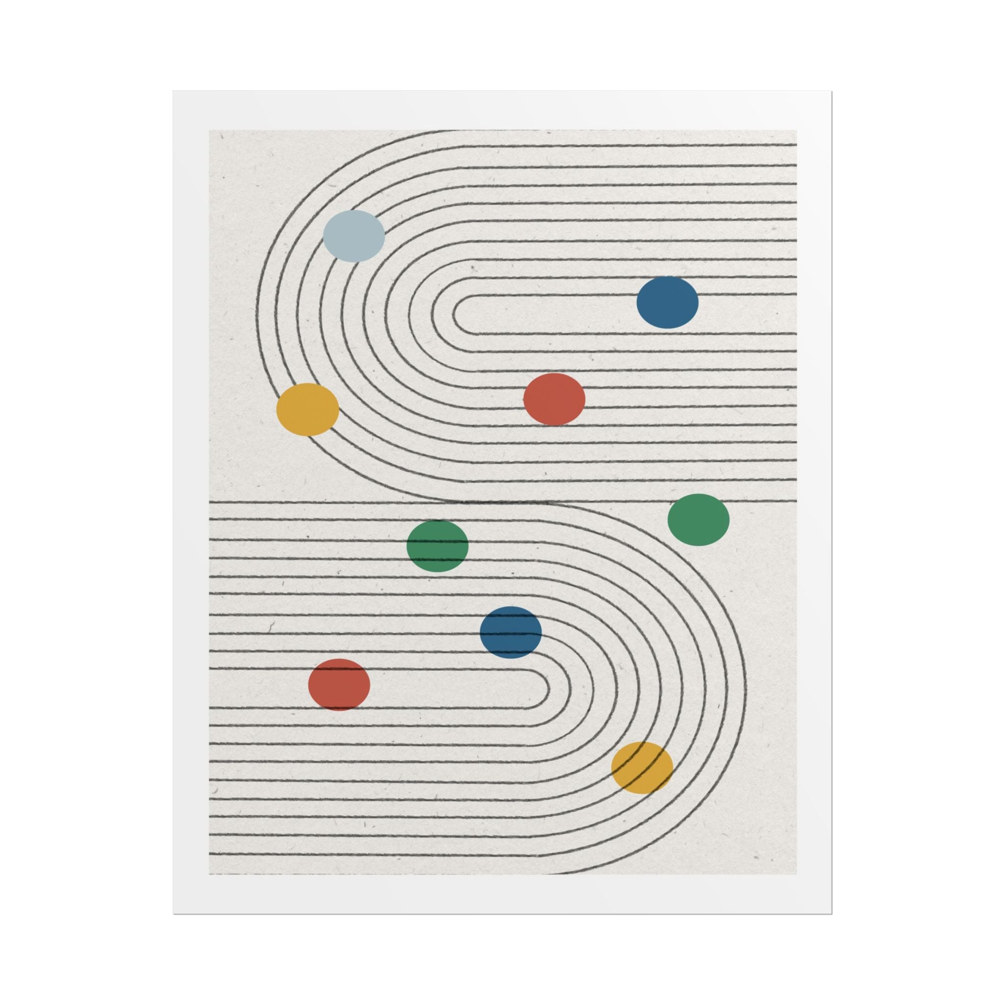 Retro Orbit Pathways - Poster