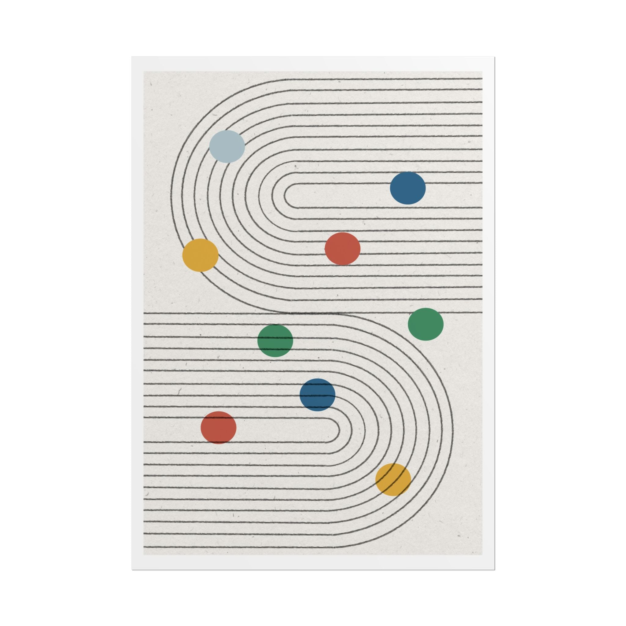 Retro Orbit Pathways - Poster