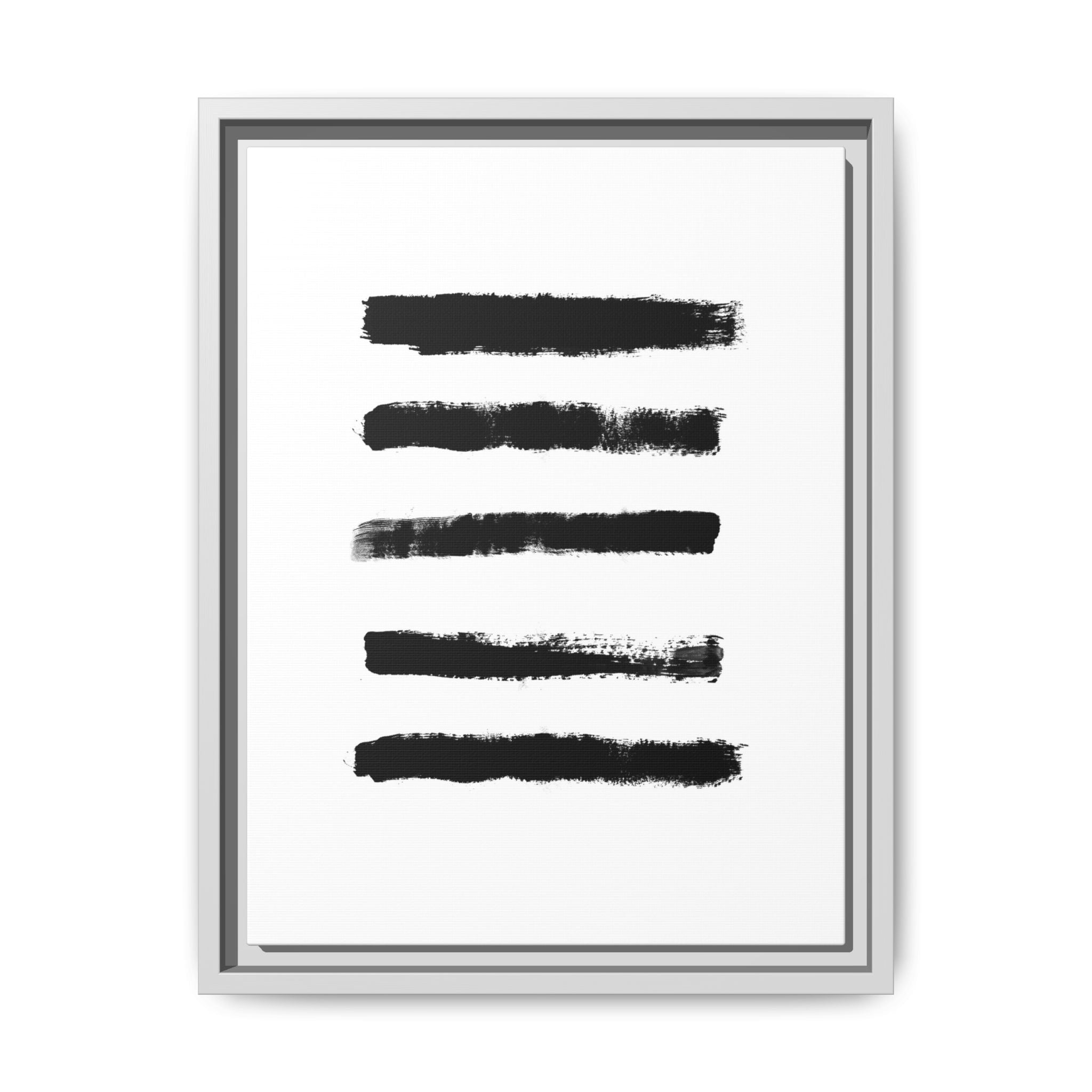 Obsidian Silence Strokes - Framed
