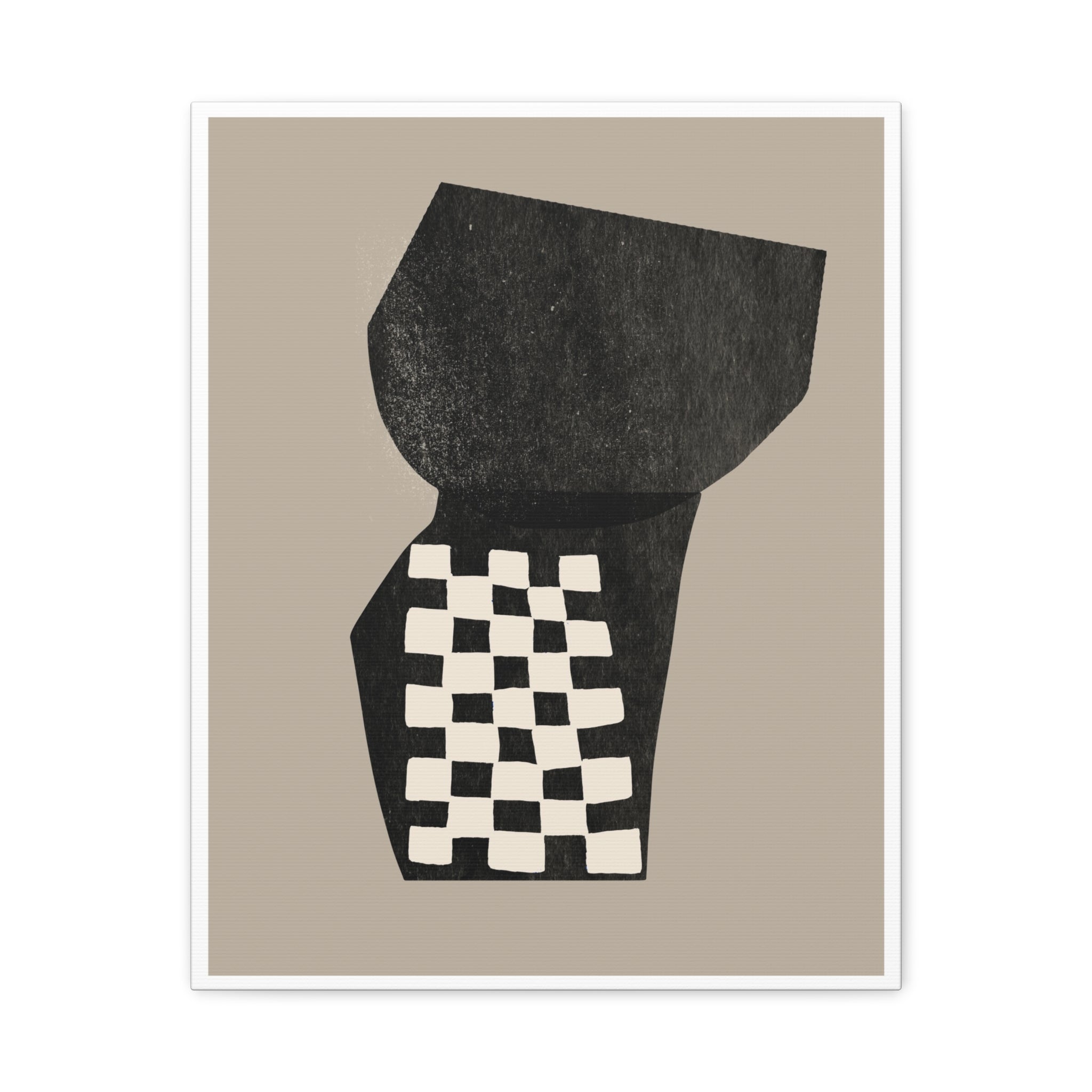 Noir Mosaic Form Balance - Canvas