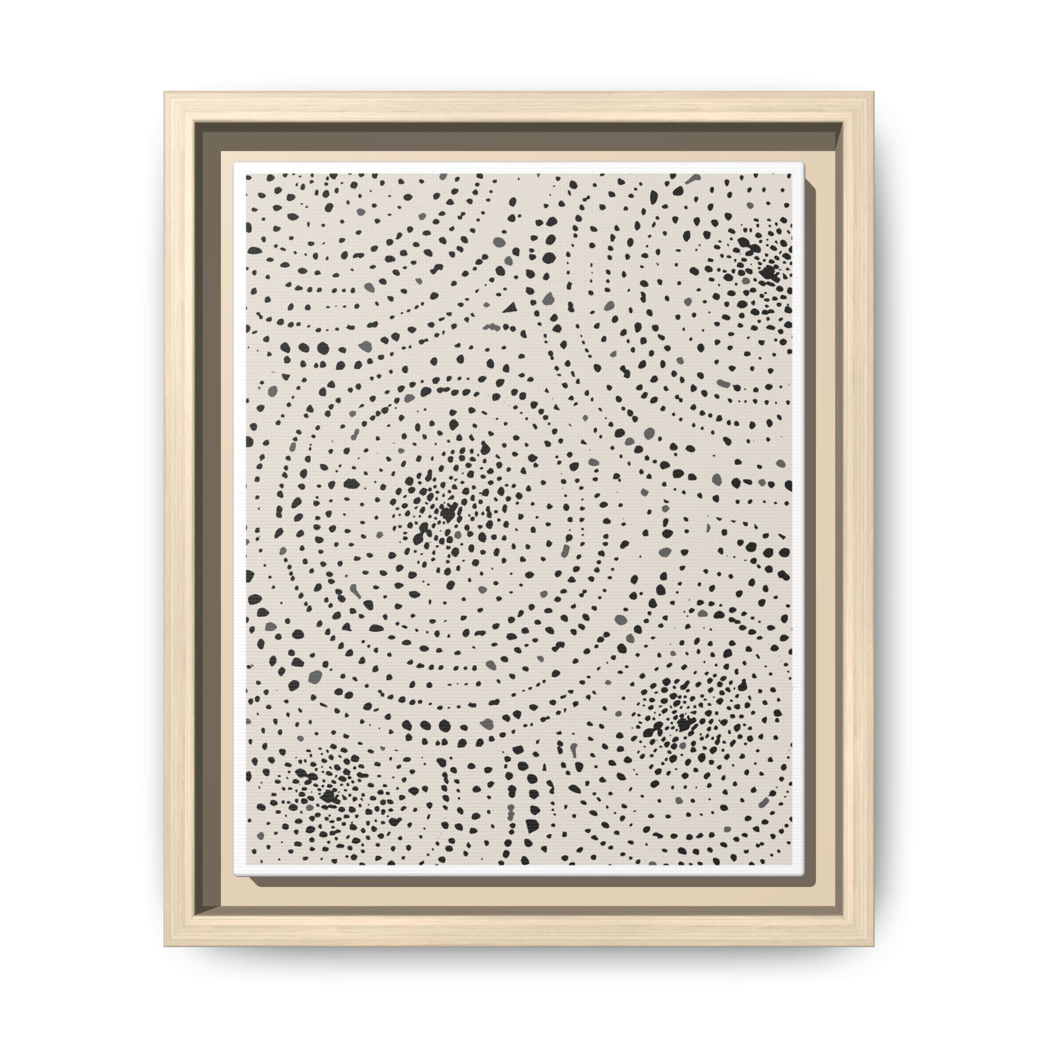 Celestial Pebble Drift Patterns - Framed