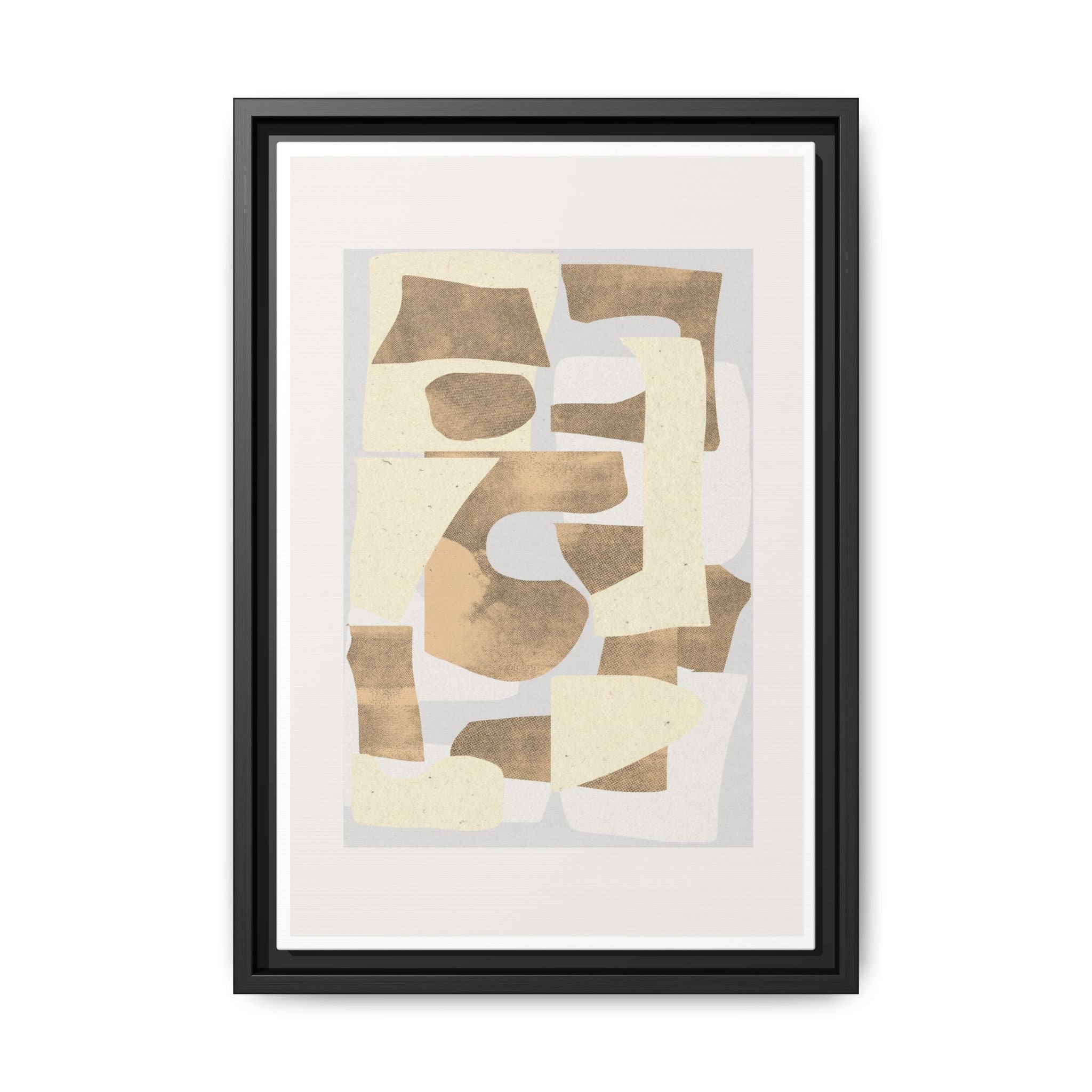 Sandstone Echo Collage Forms - Framed