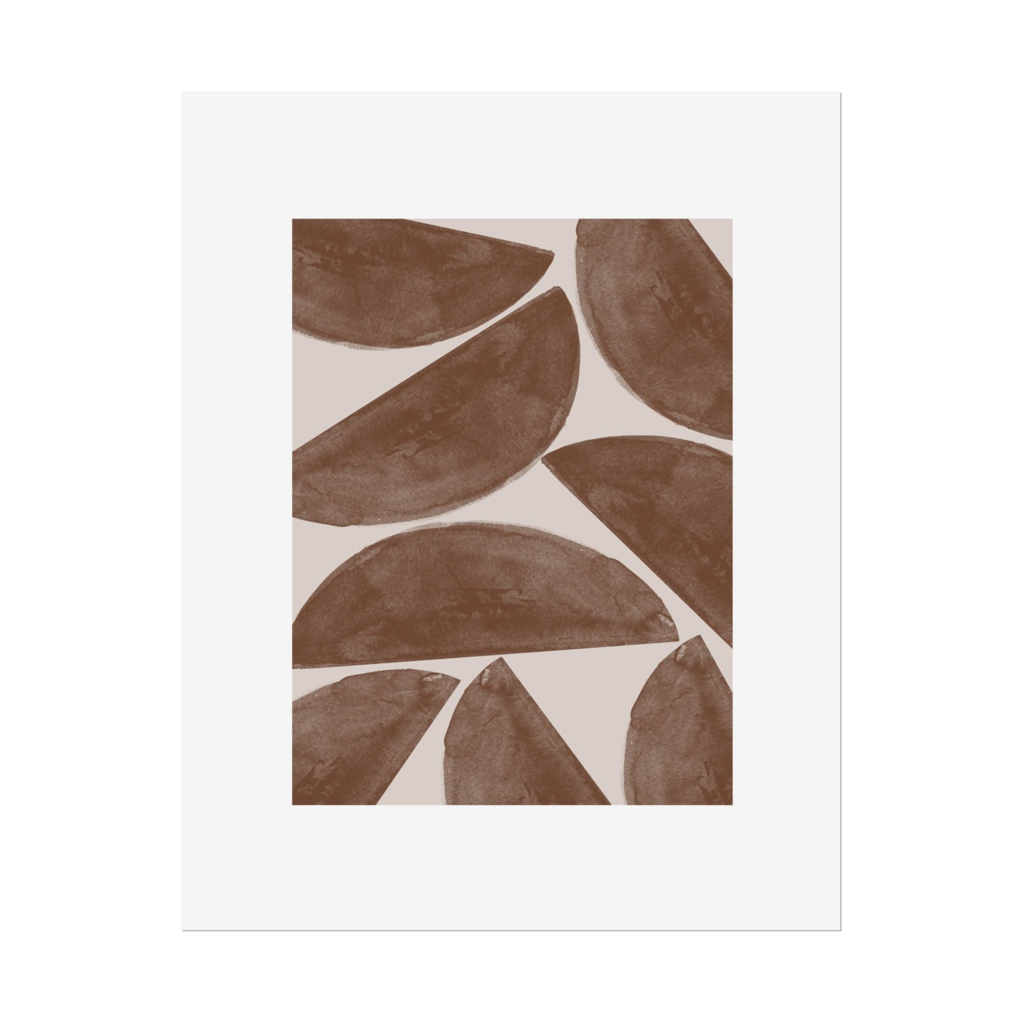Terracotta Crescent Rhythm - Poster
