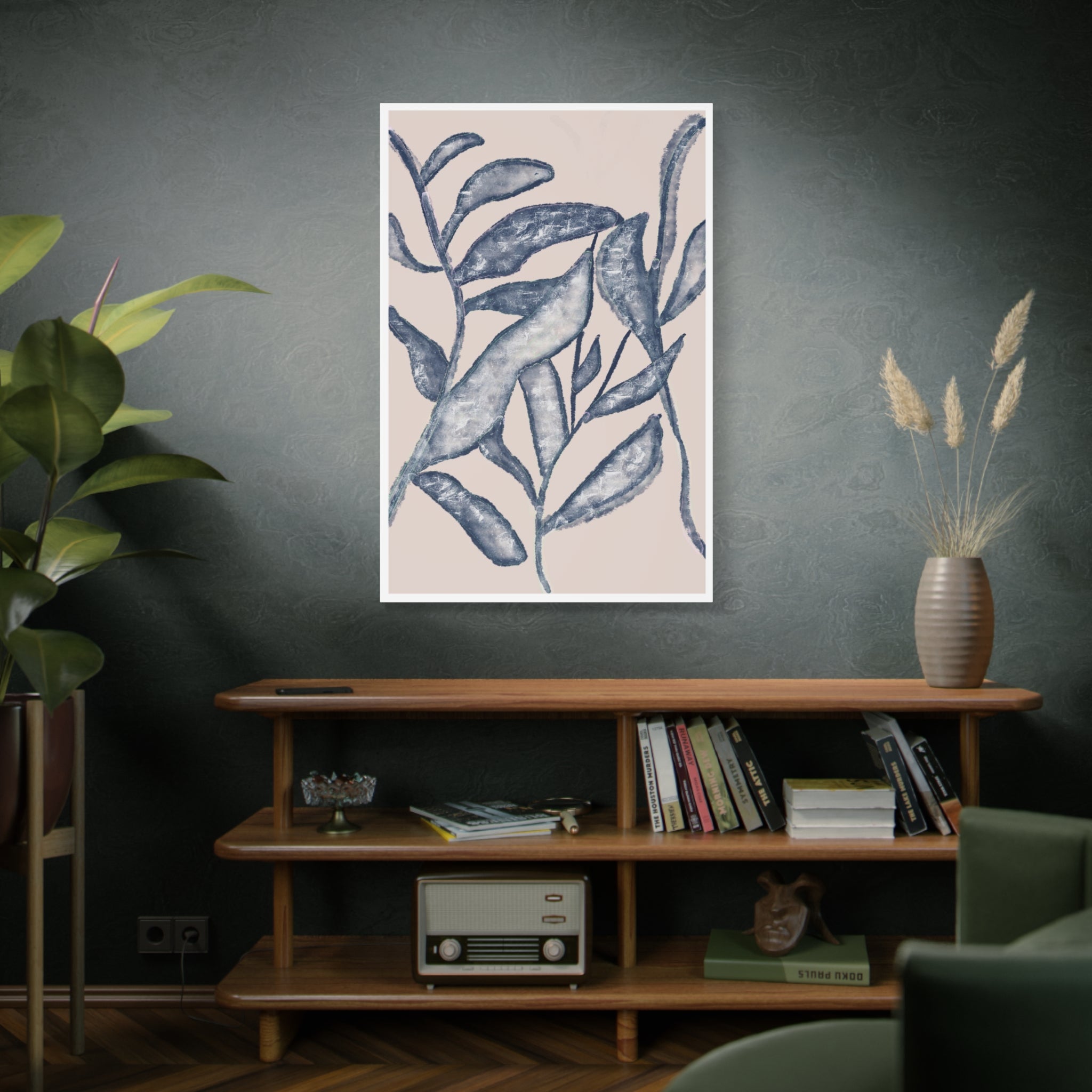 Moonlit Botanical Veil - Canvas