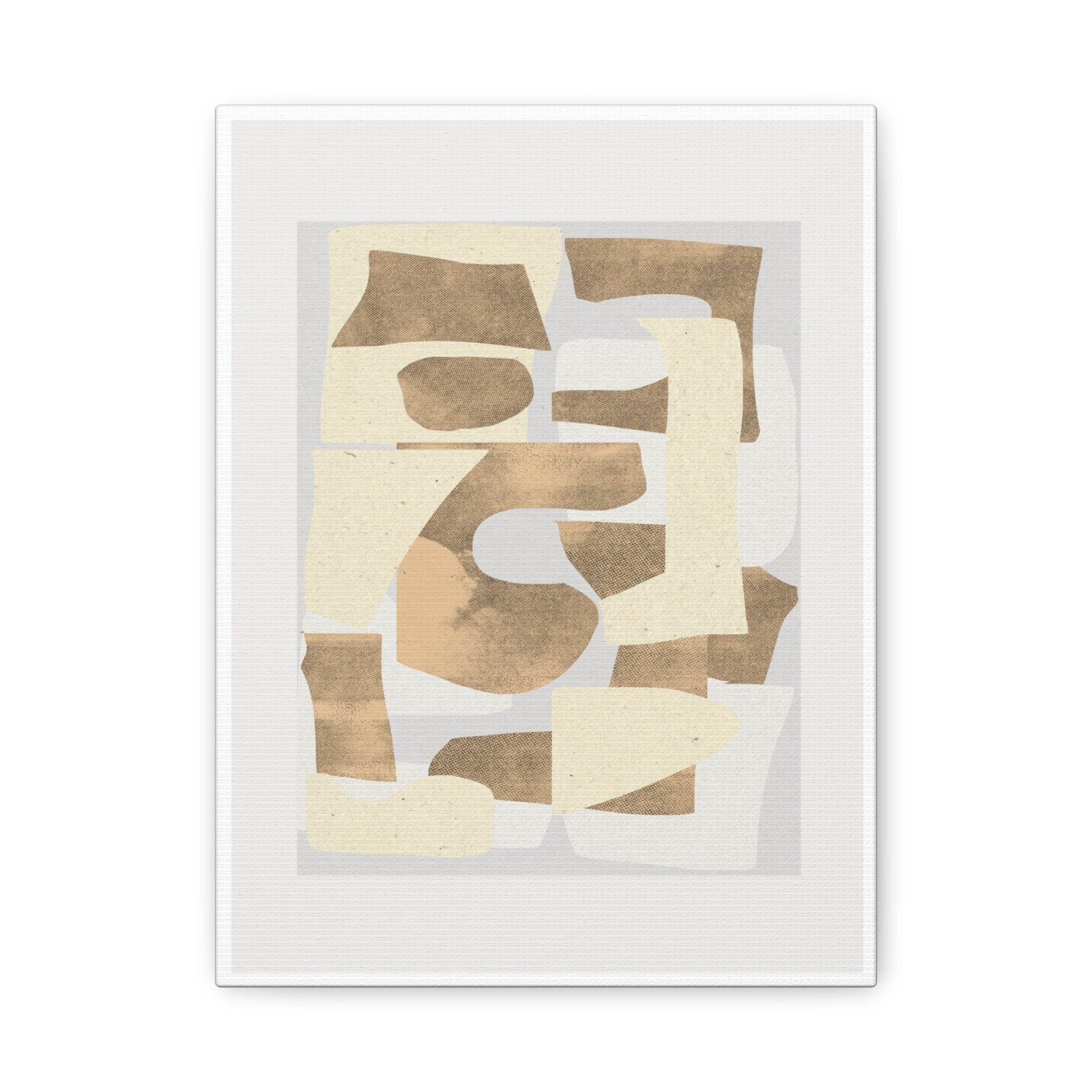 Sandstone Echo Collage Forms - Canvas