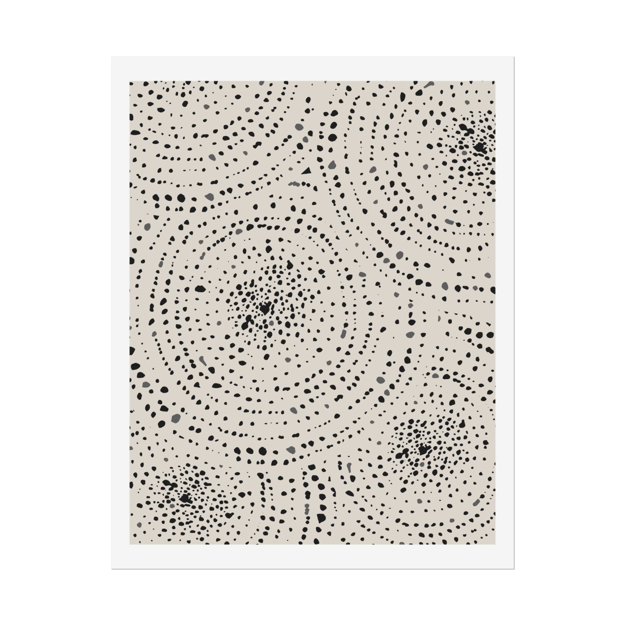 Celestial Pebble Drift Patterns - Poster