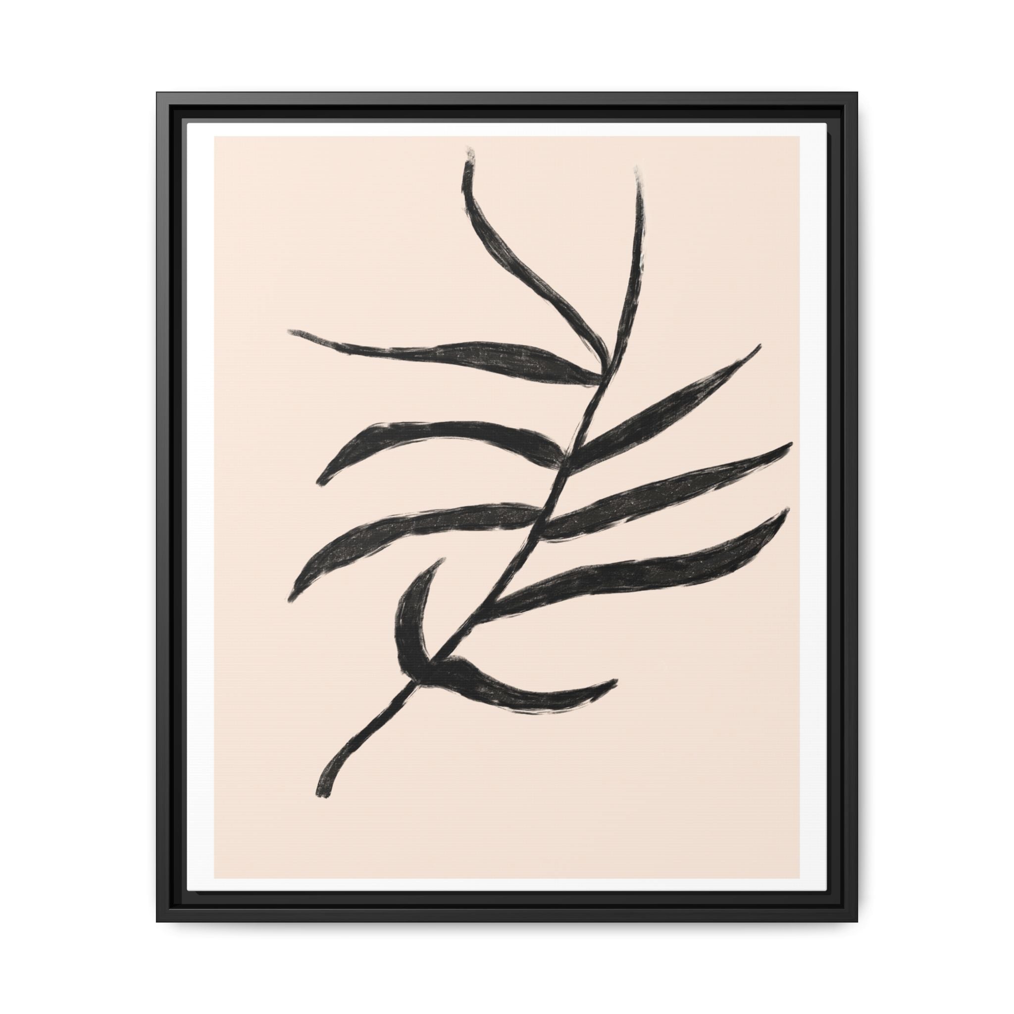 Ebony Frond Drift - Framed
