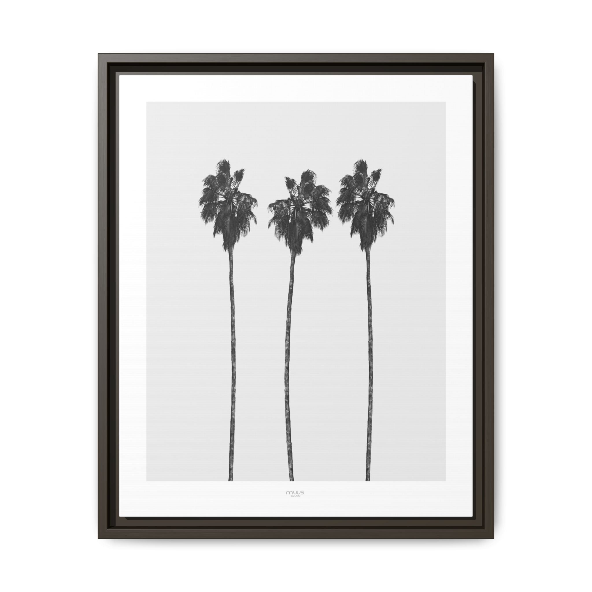 Silver Coast Palm Trio - Framed