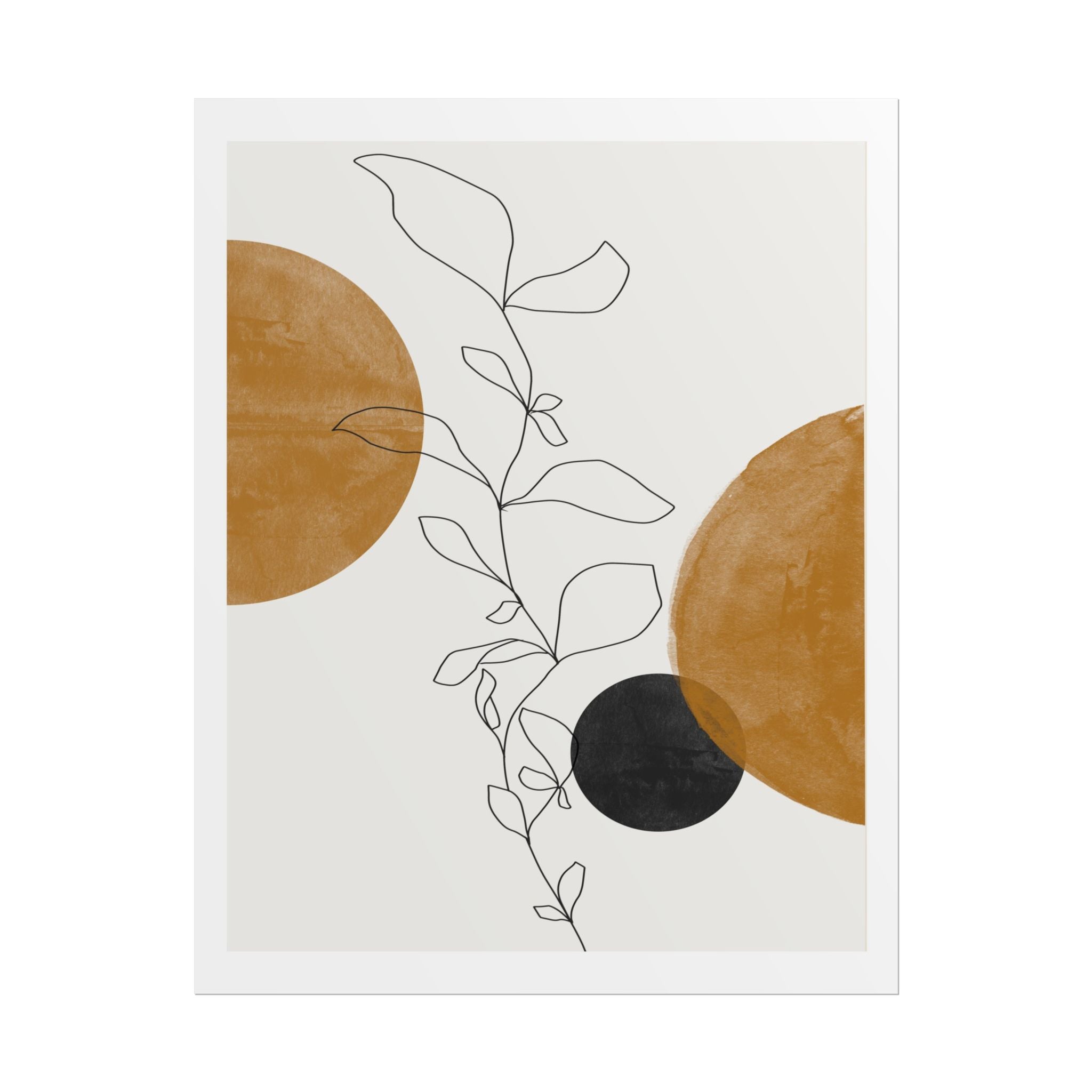 Amber Botanical Drift - Poster