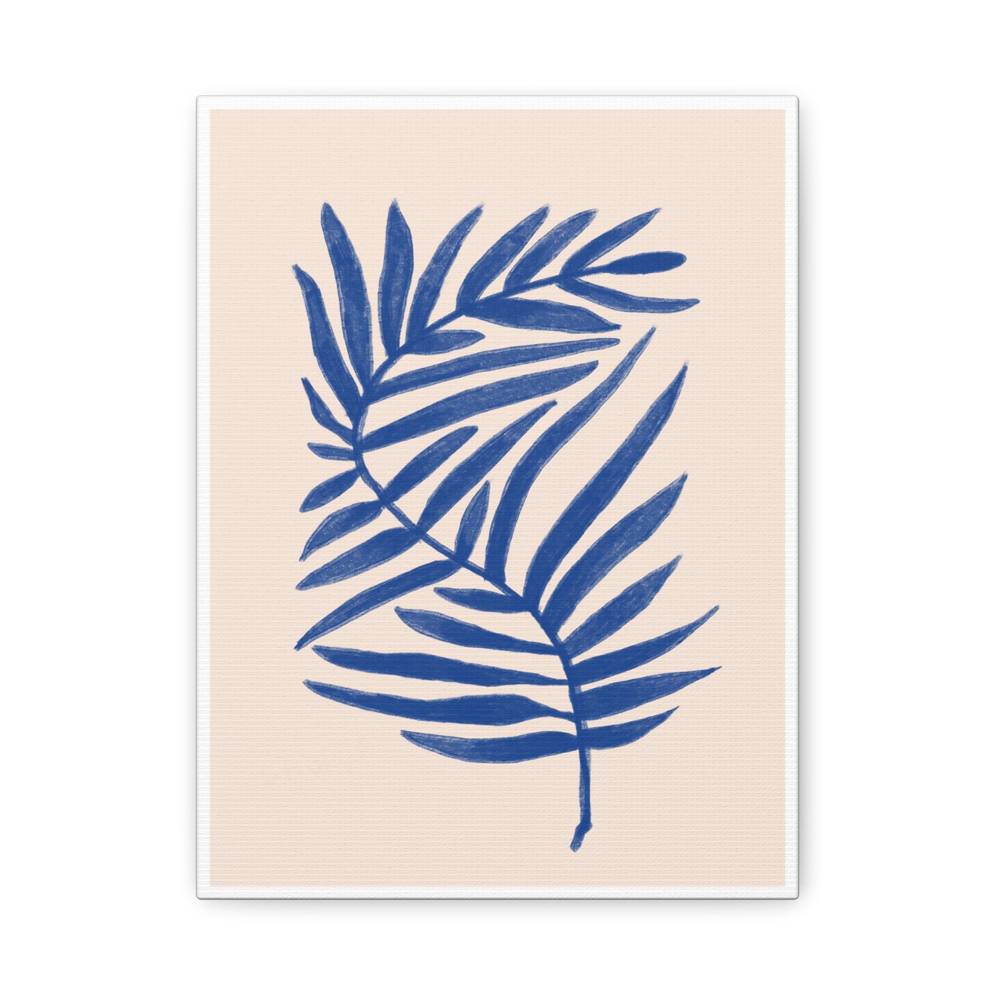 Sapphire Frond Harmony - Canvas