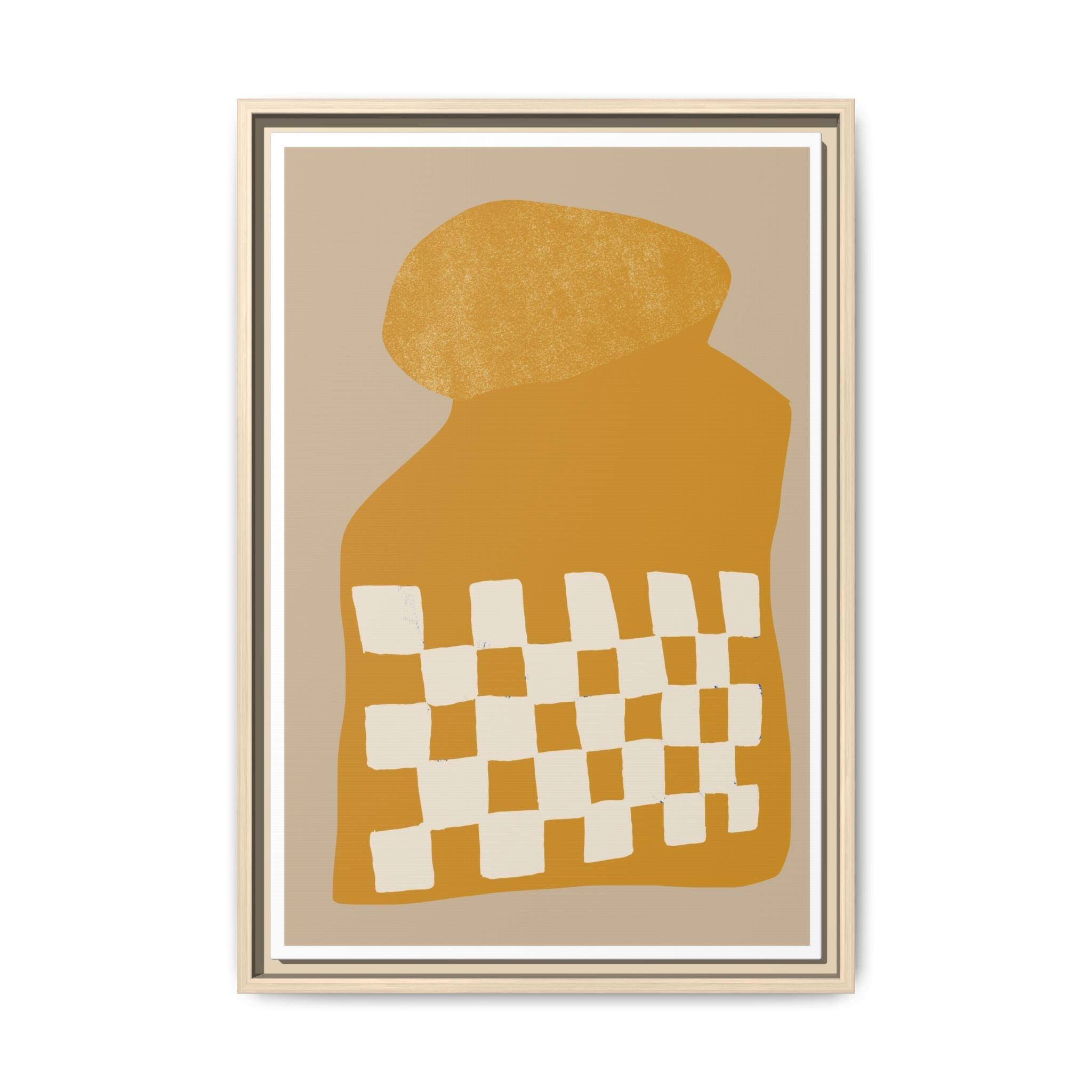 Golden Mosaic Bloom - Framed