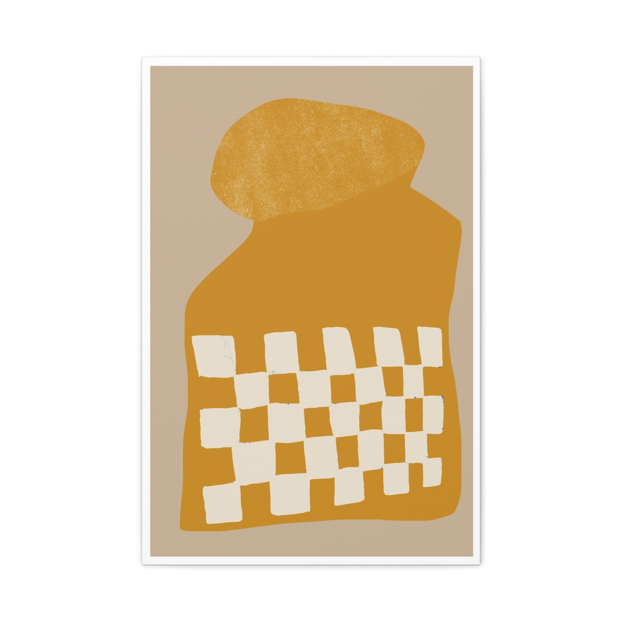 Golden Mosaic Bloom - Canvas