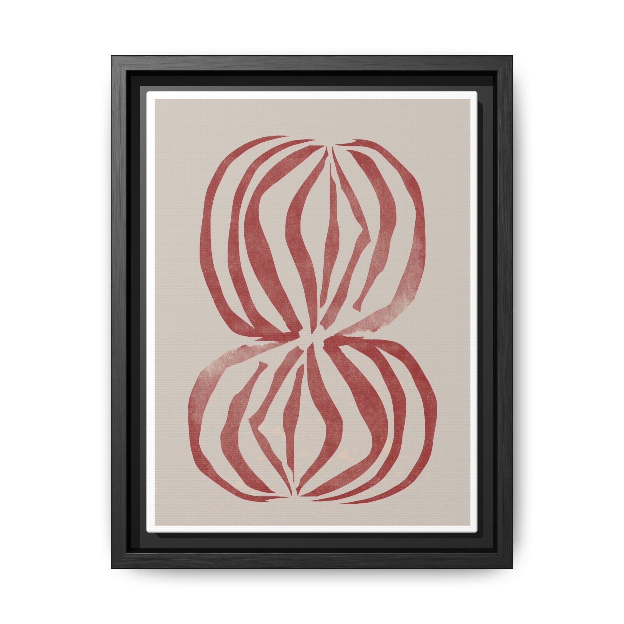 Crimson Petal Echoes - Framed