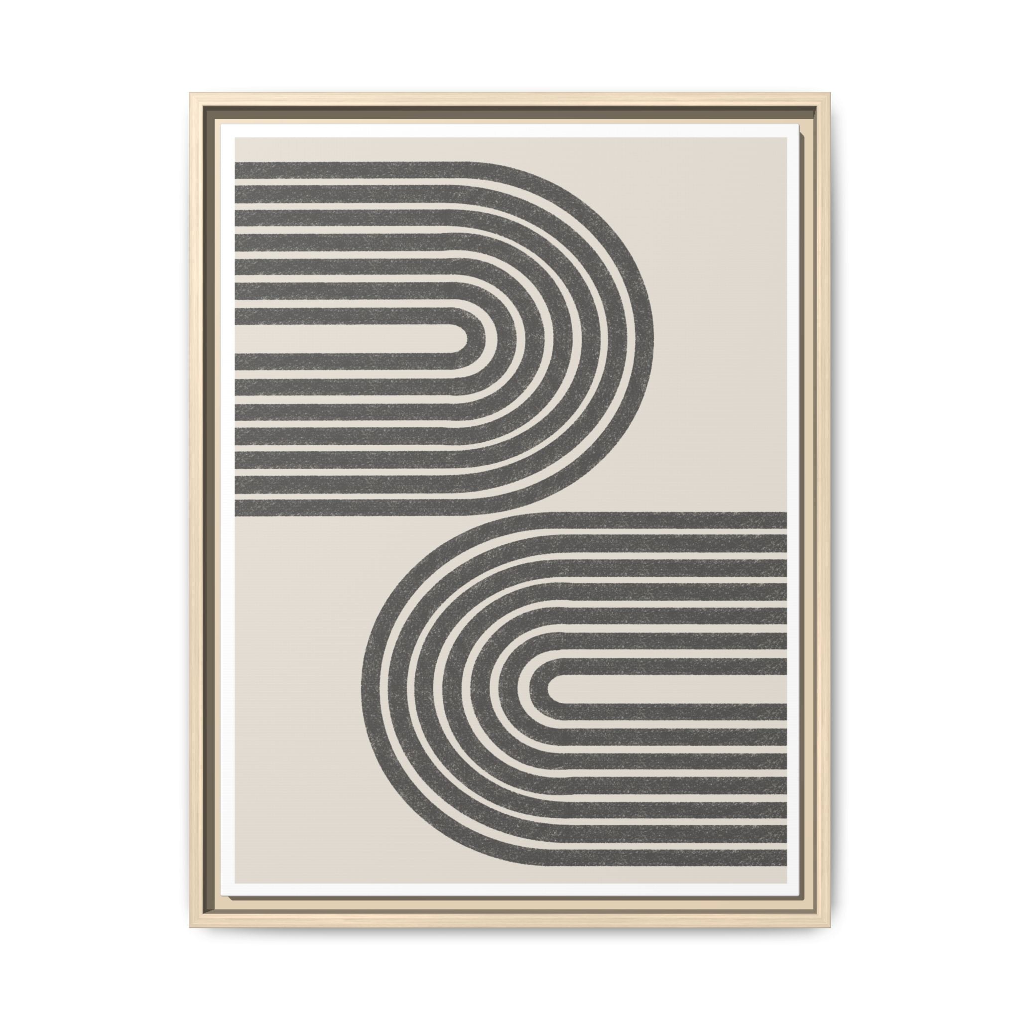 Twin Horizon Currents - Framed