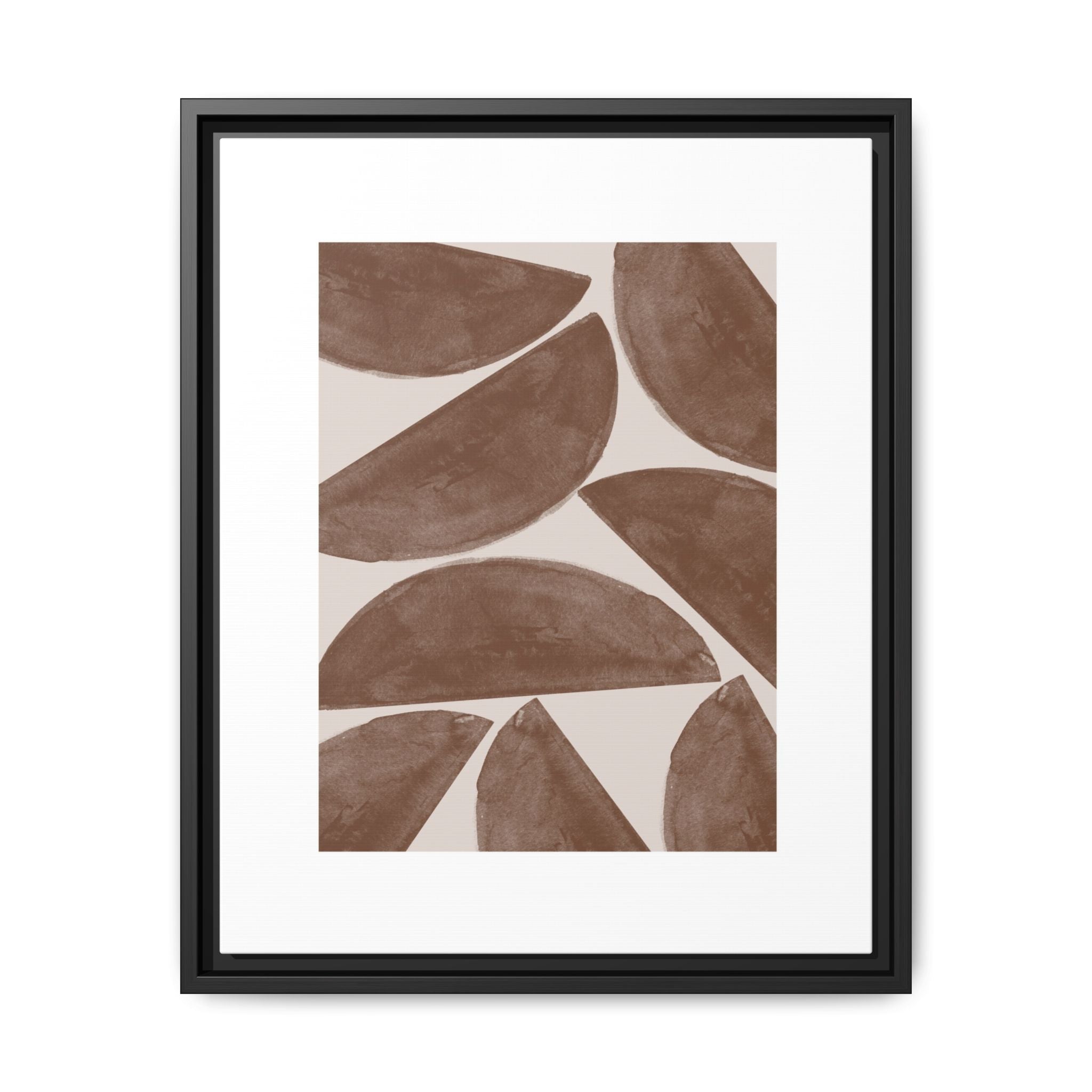 Terracotta Crescent Rhythm - Framed