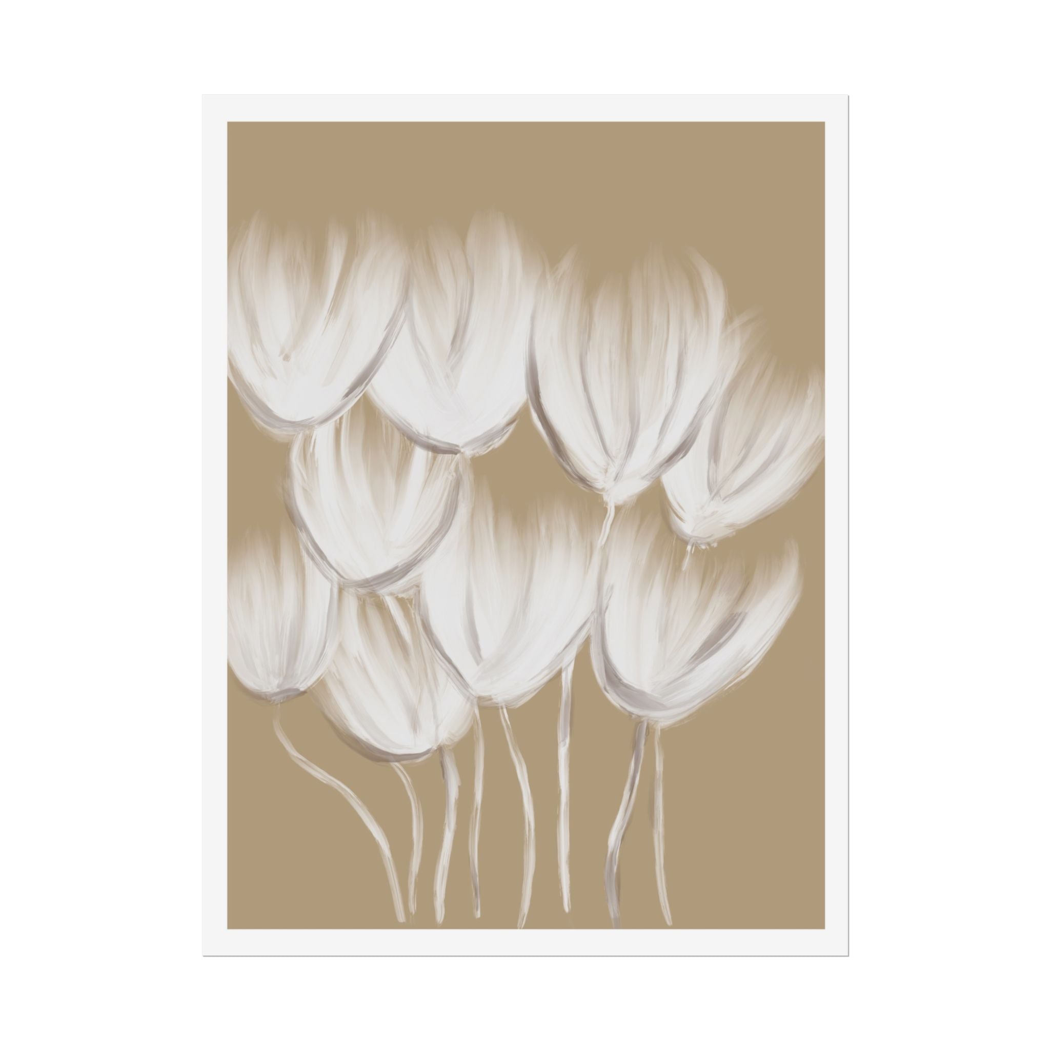 Ivory Petal Stillness - Poster