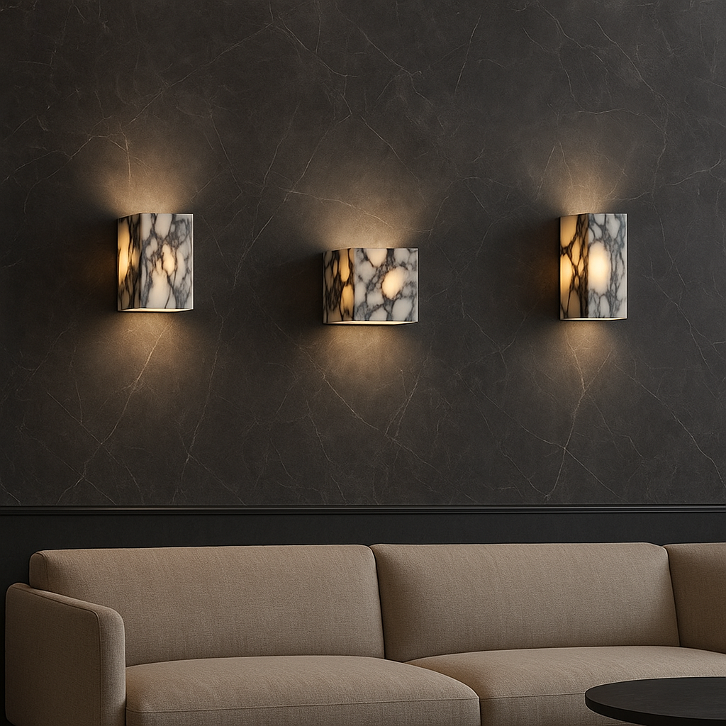 Marble Cube Wall Light