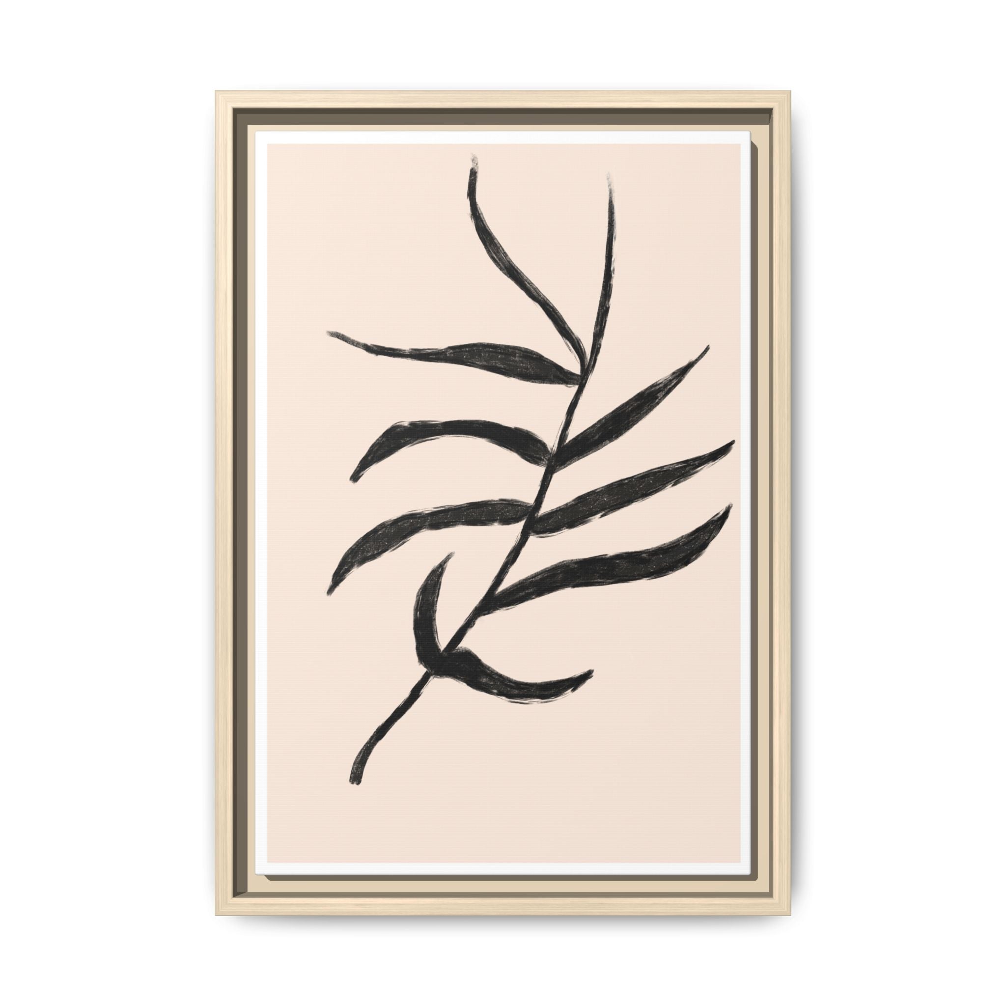 Ebony Frond Drift - Framed