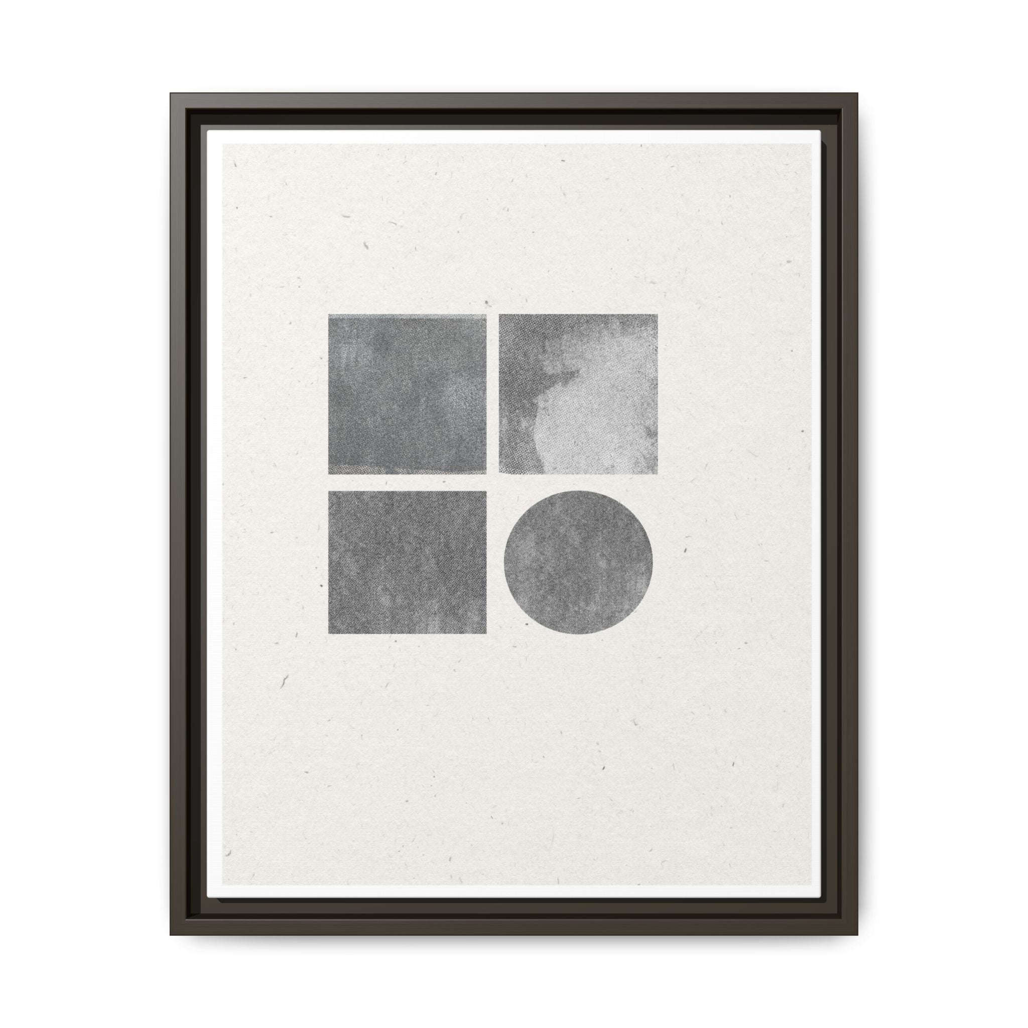 Muted Geometry Quartet - Framed