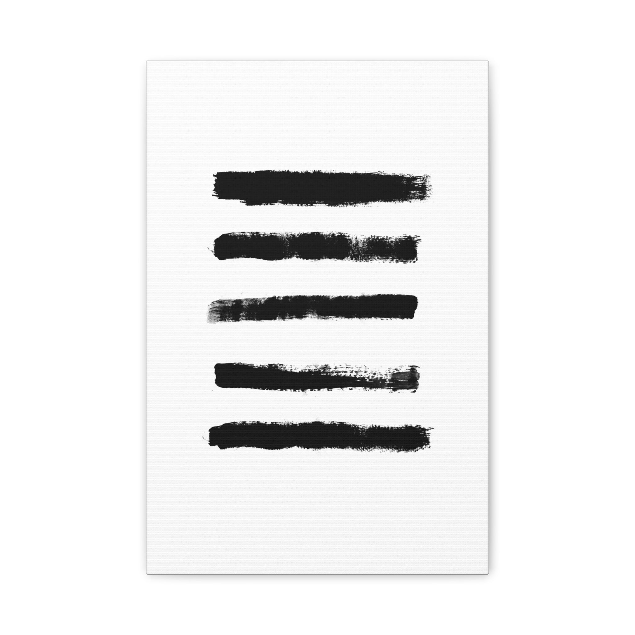 Obsidian Silence Strokes - Canvas