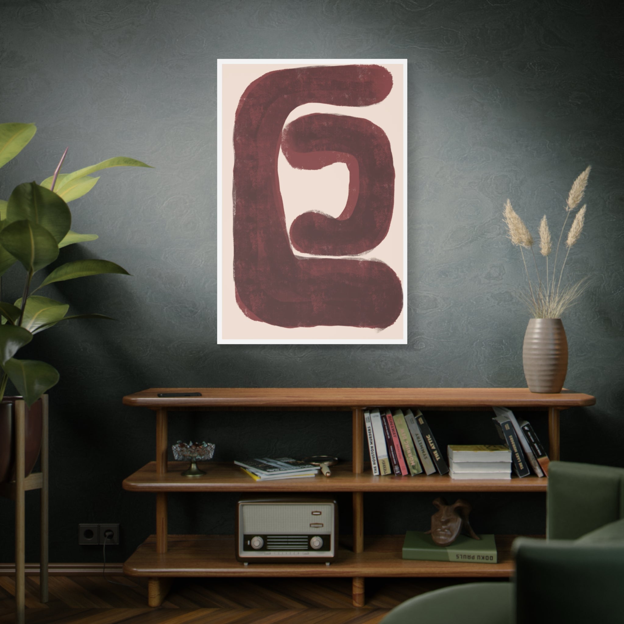 Burgundy Echo Form - Canvas
