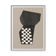 Noir Mosaic Form Balance - Framed
