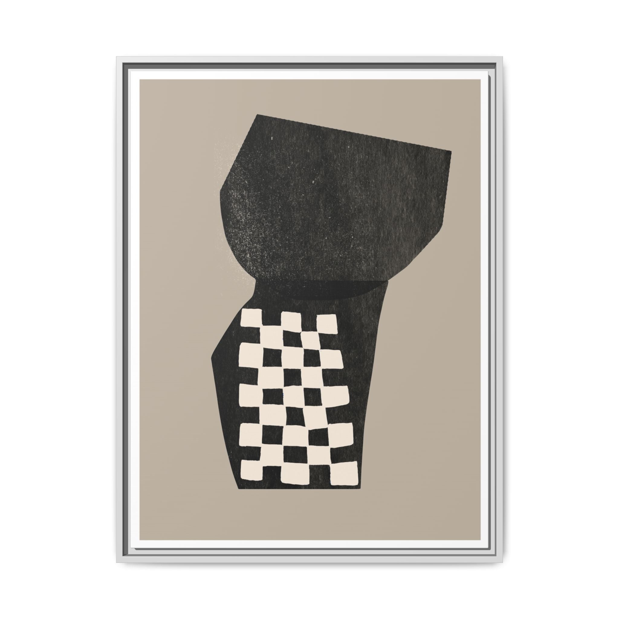 Noir Mosaic Form Balance - Framed