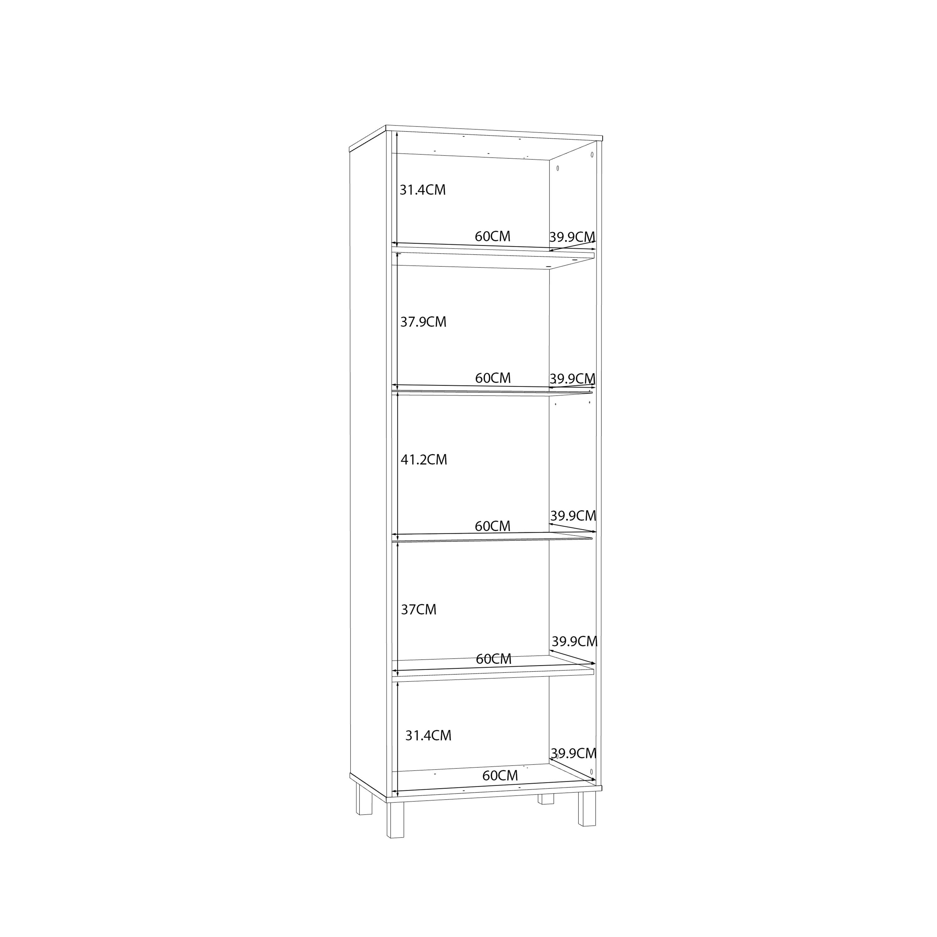 Grafton Glass Door Display Cabinet in Cream and Oak