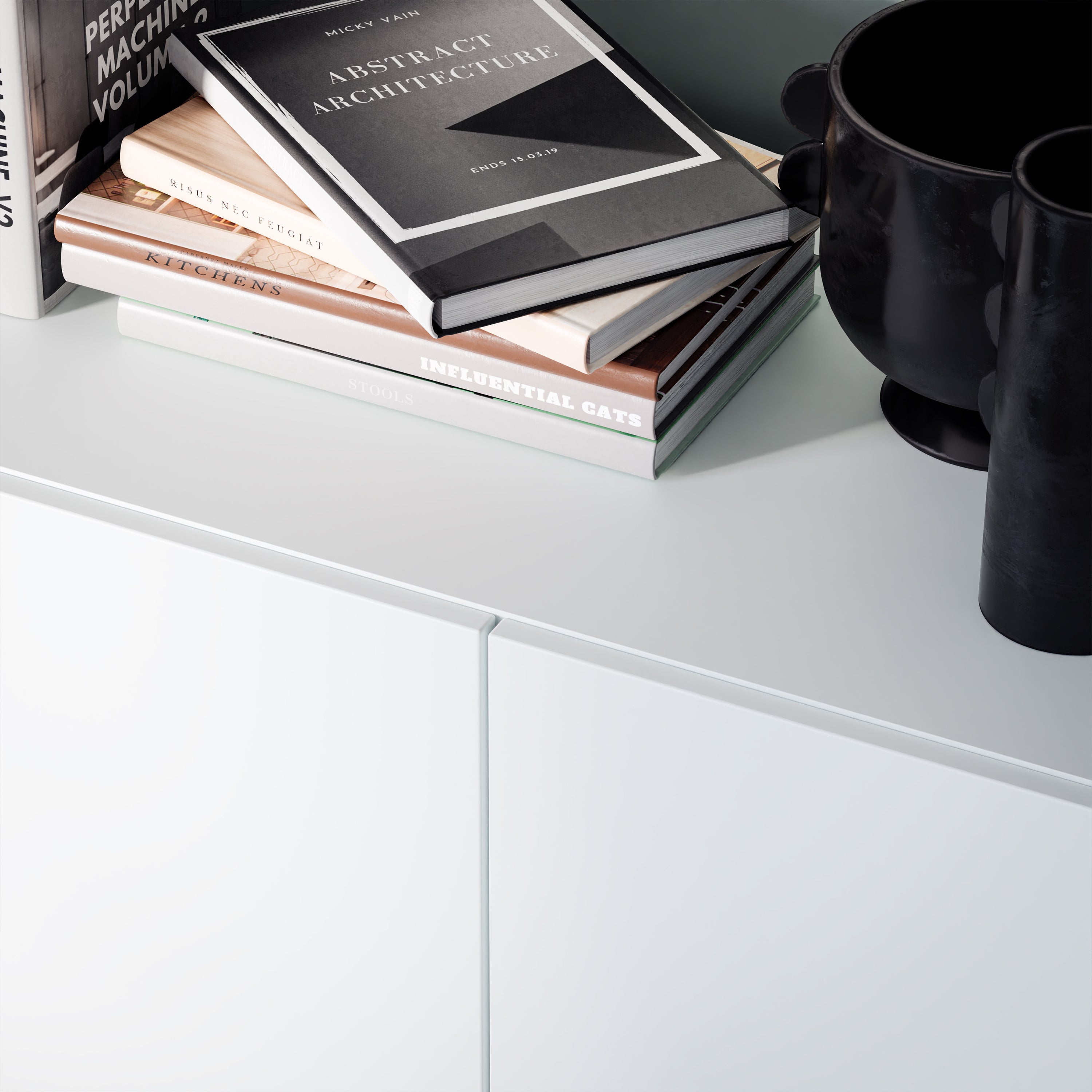 Sali 4 Door Highboard in Light Grey
