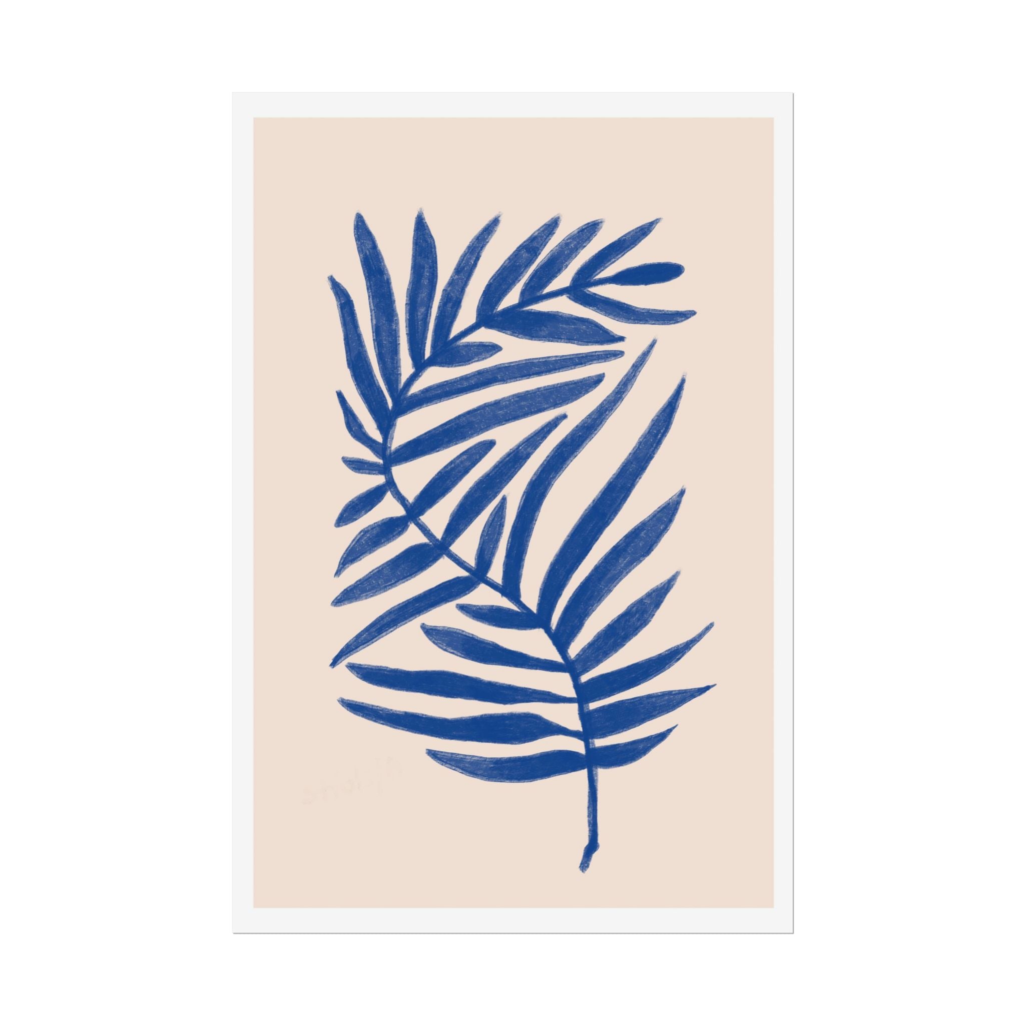 Sapphire Frond Harmony - Poster