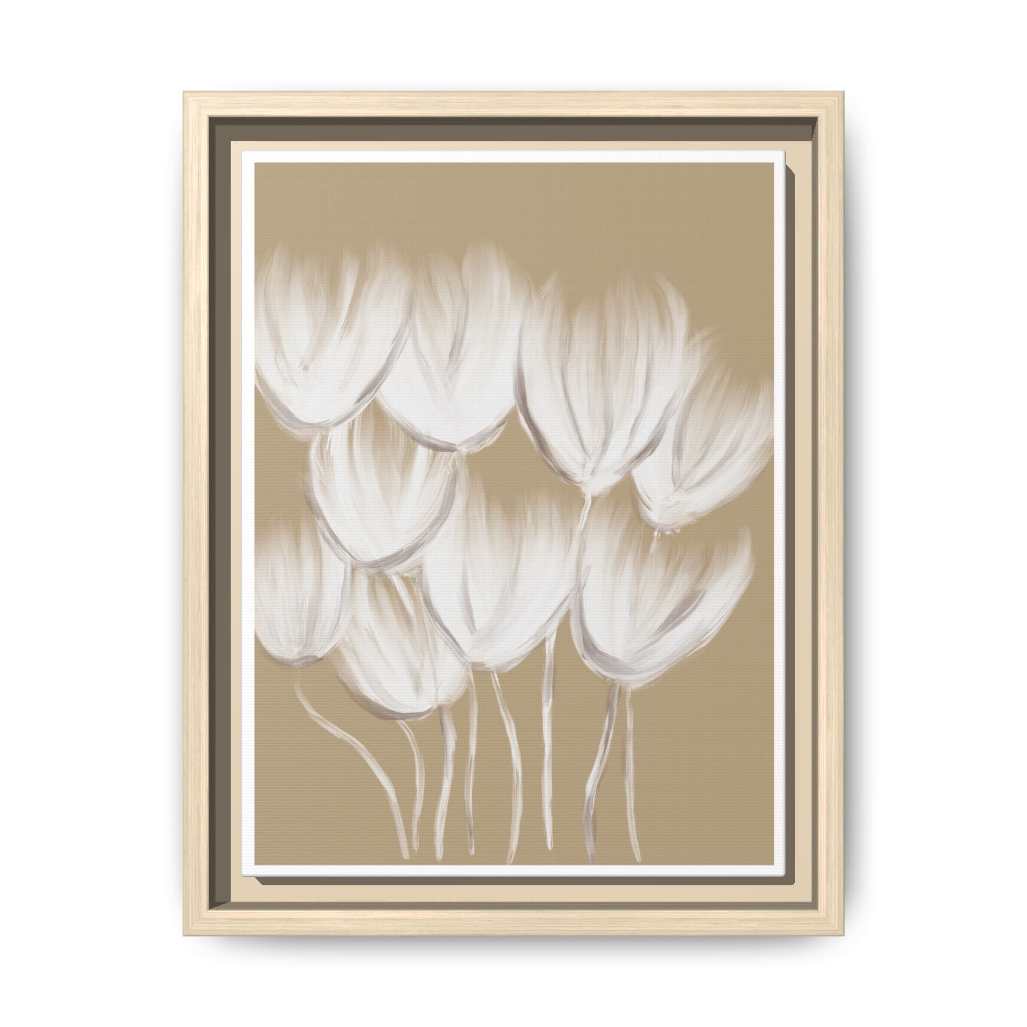 Ivory Petal Stillness - Framed
