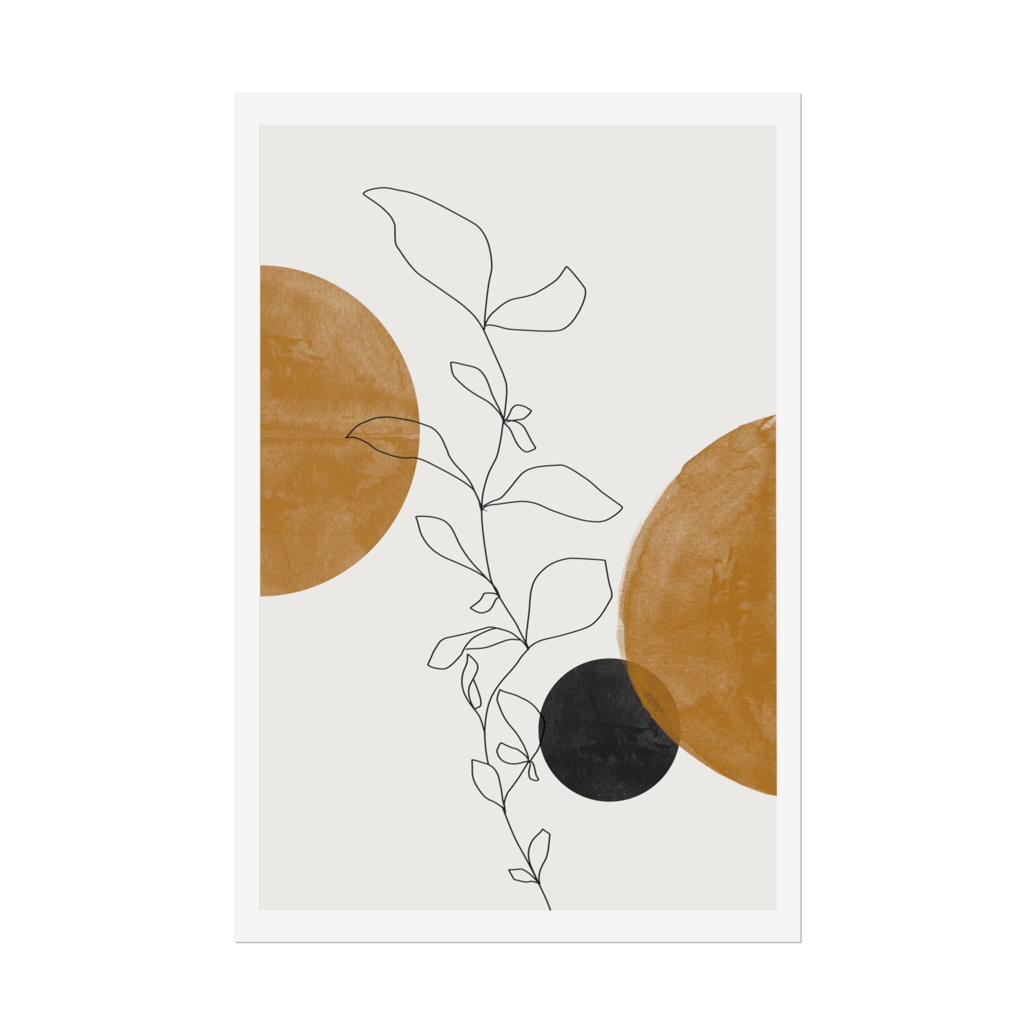 Amber Botanical Drift - Poster