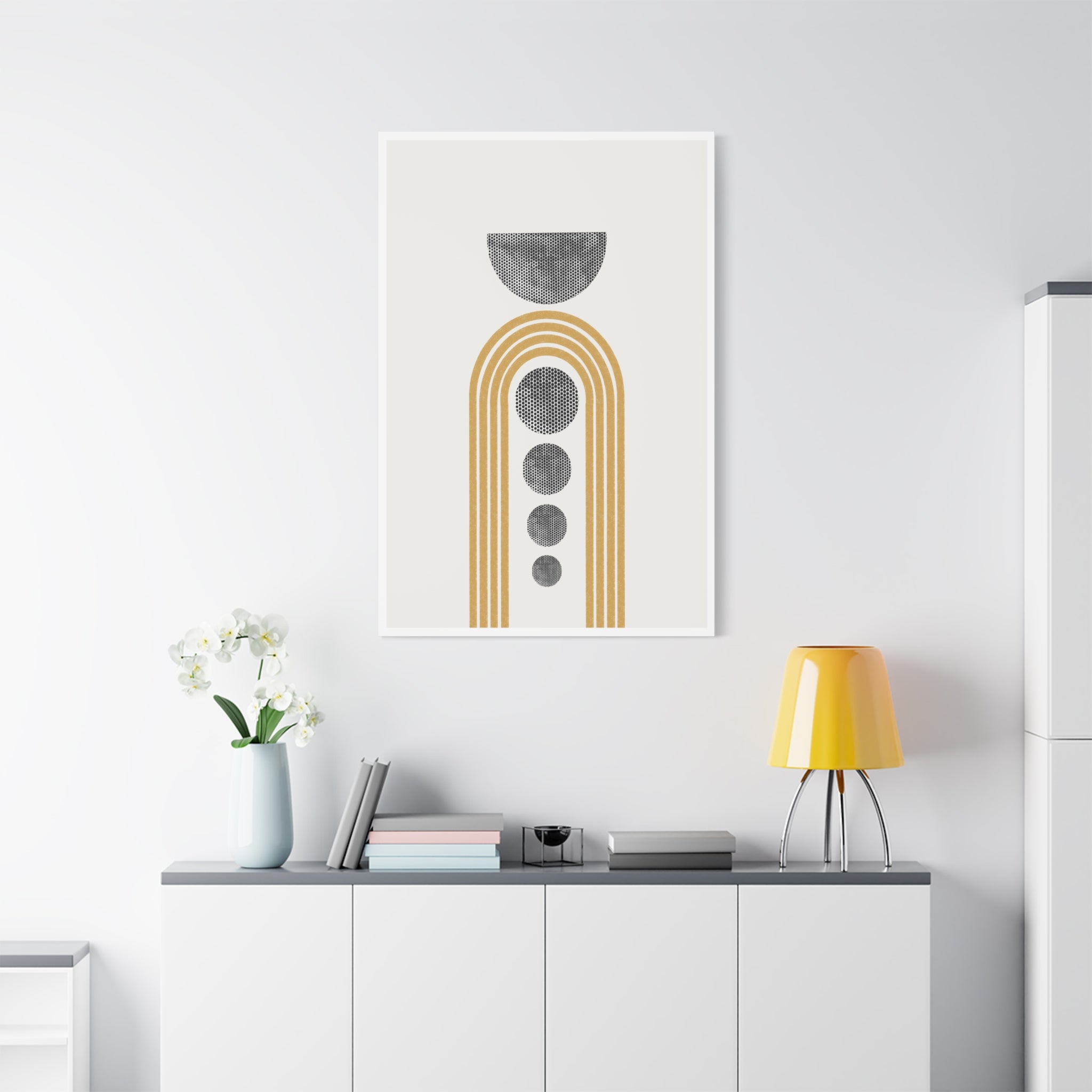 Golden Orbit Cascade - Canvas