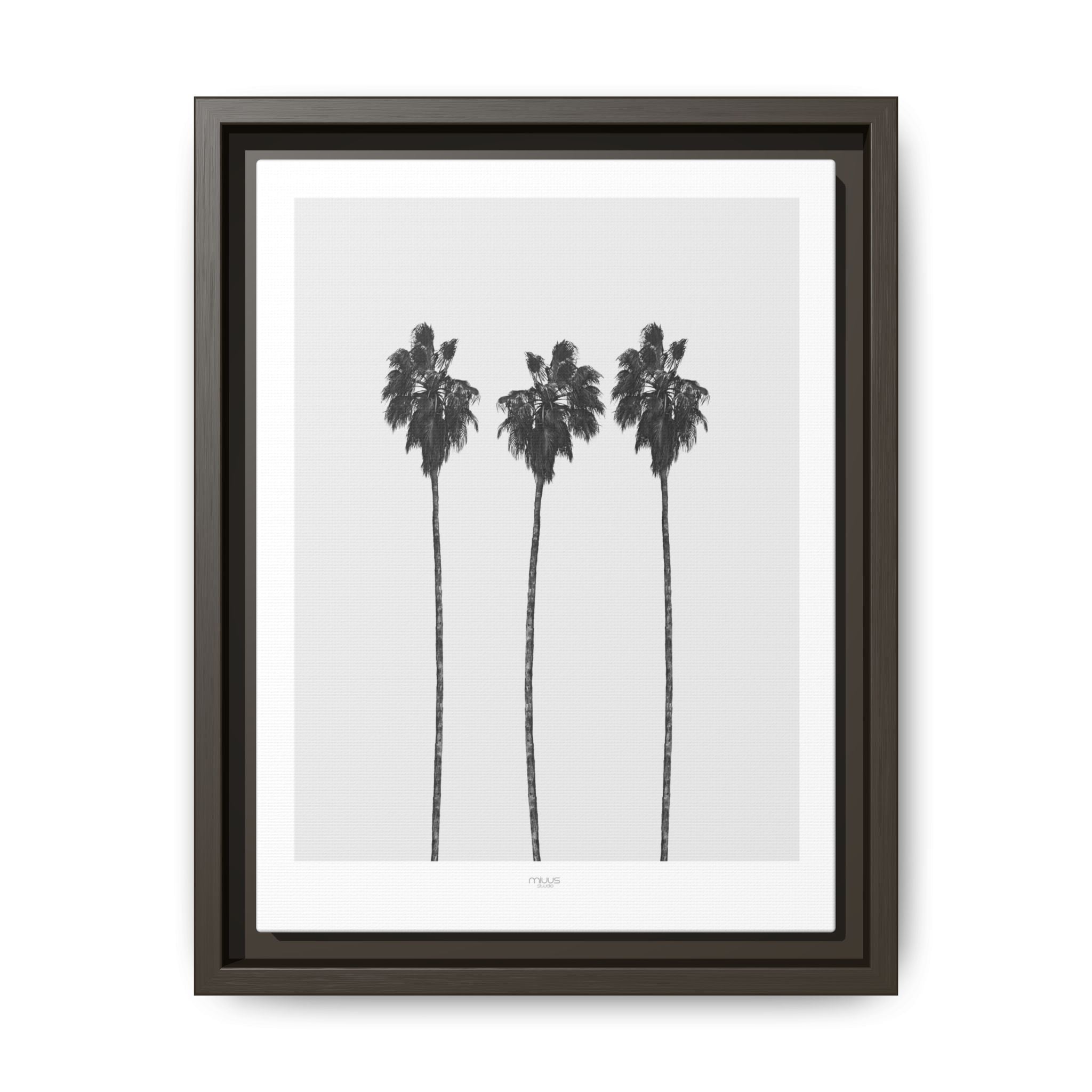 Silver Coast Palm Trio - Framed
