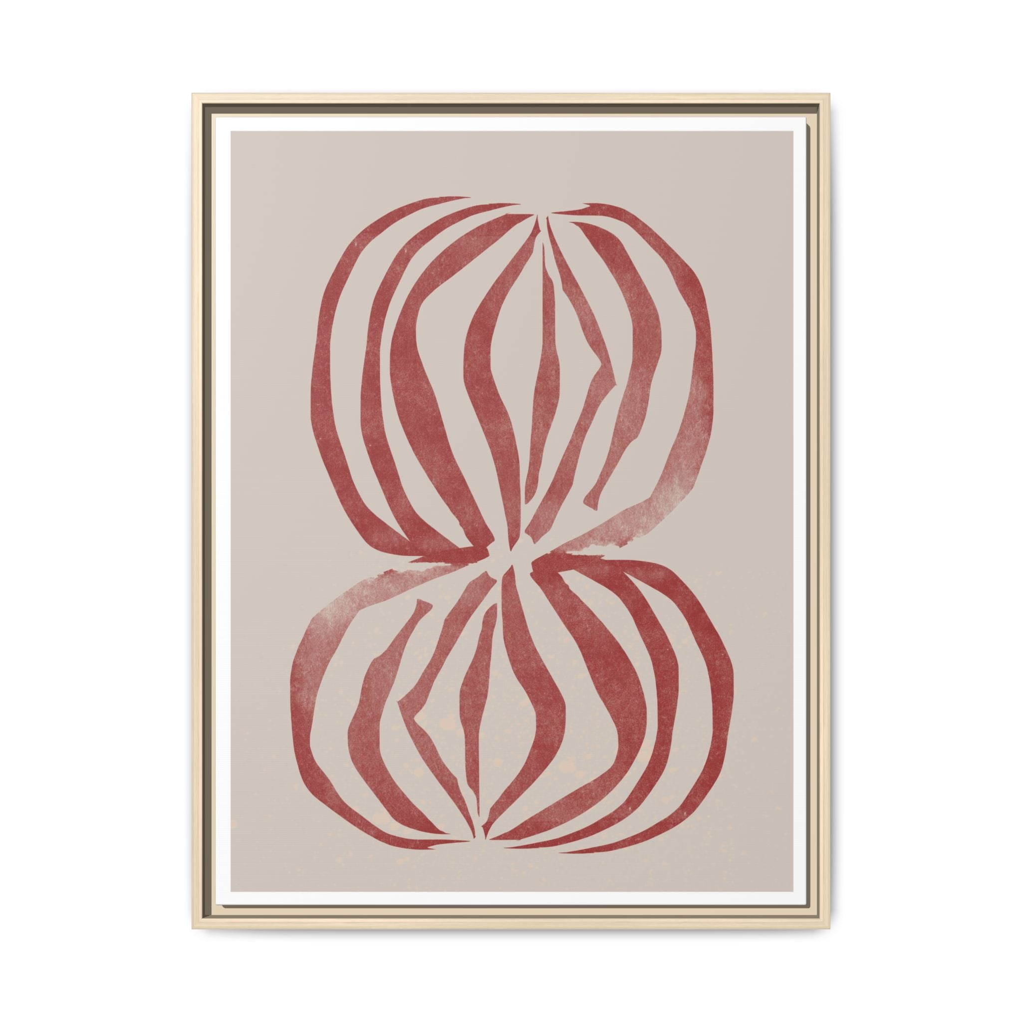 Crimson Petal Echoes - Framed