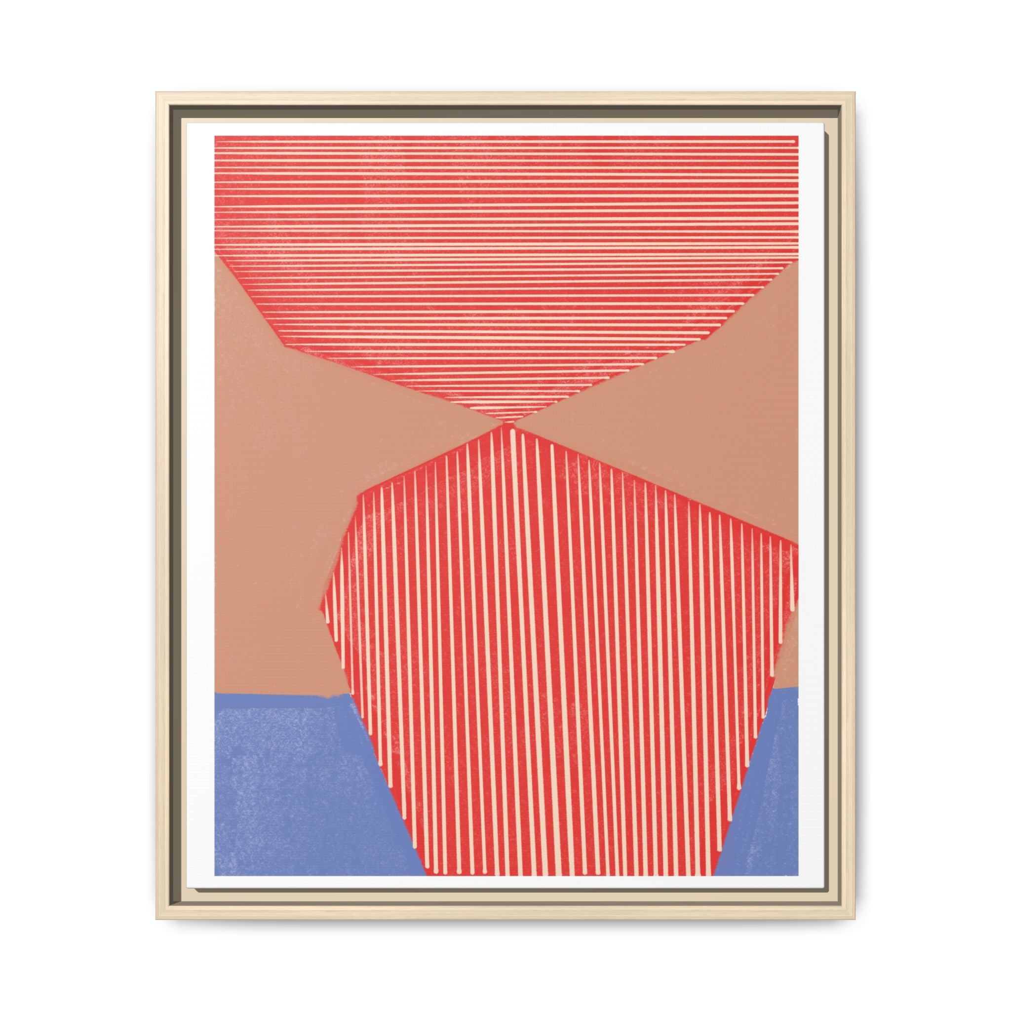 Crimson Axis Drift - Framed