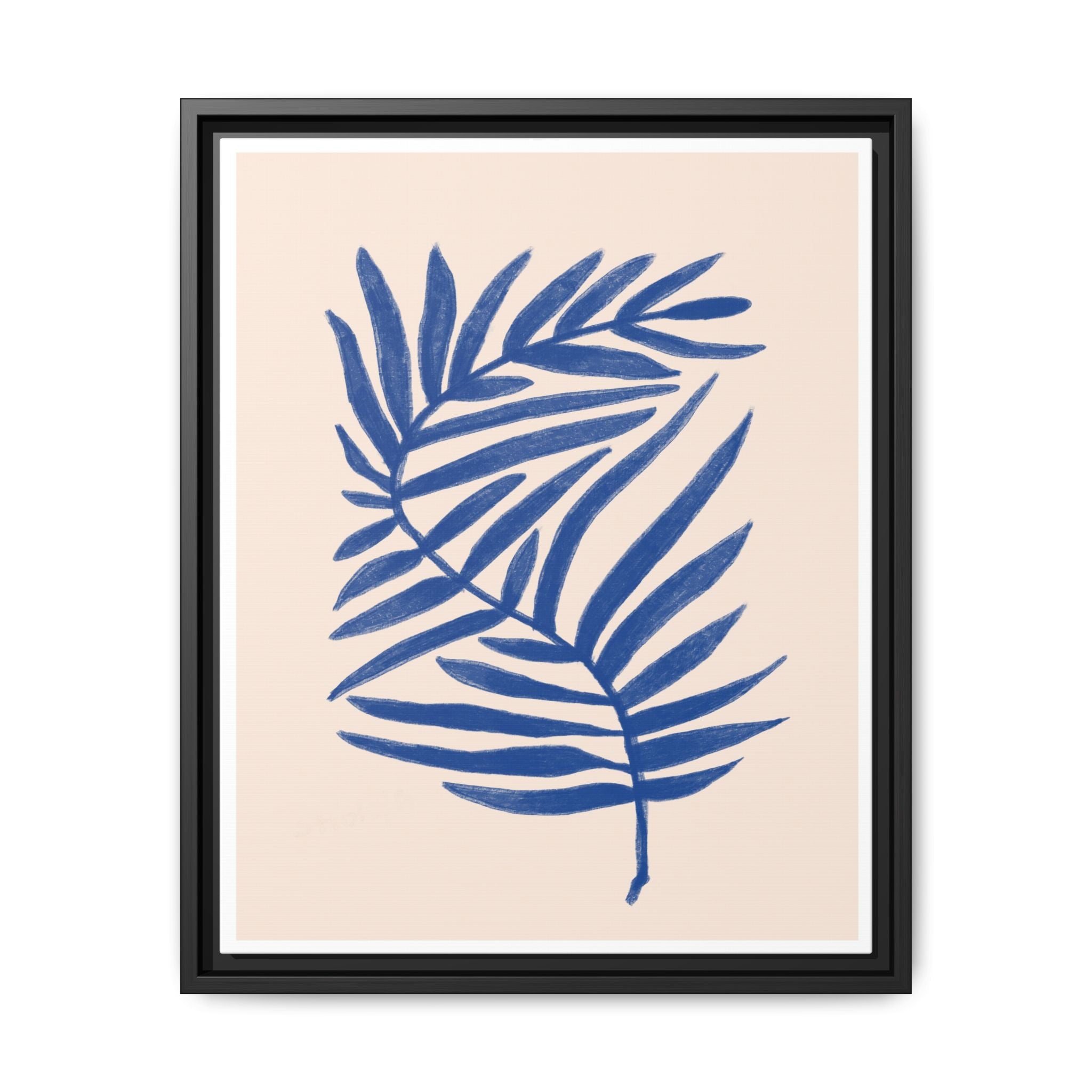 Sapphire Frond Harmony - Framed